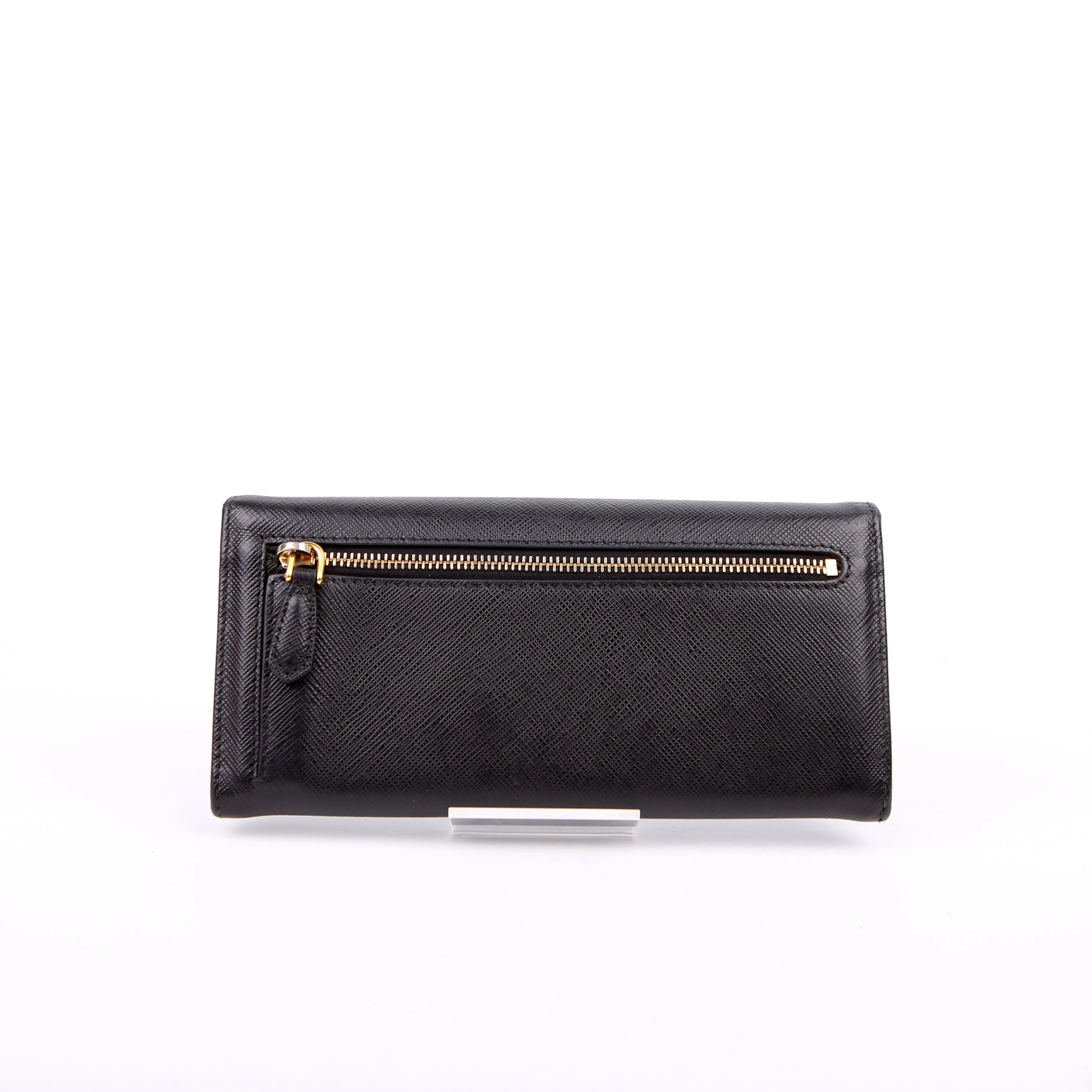 Saffiano Chain Wallet 1MH132 Black - Image 3