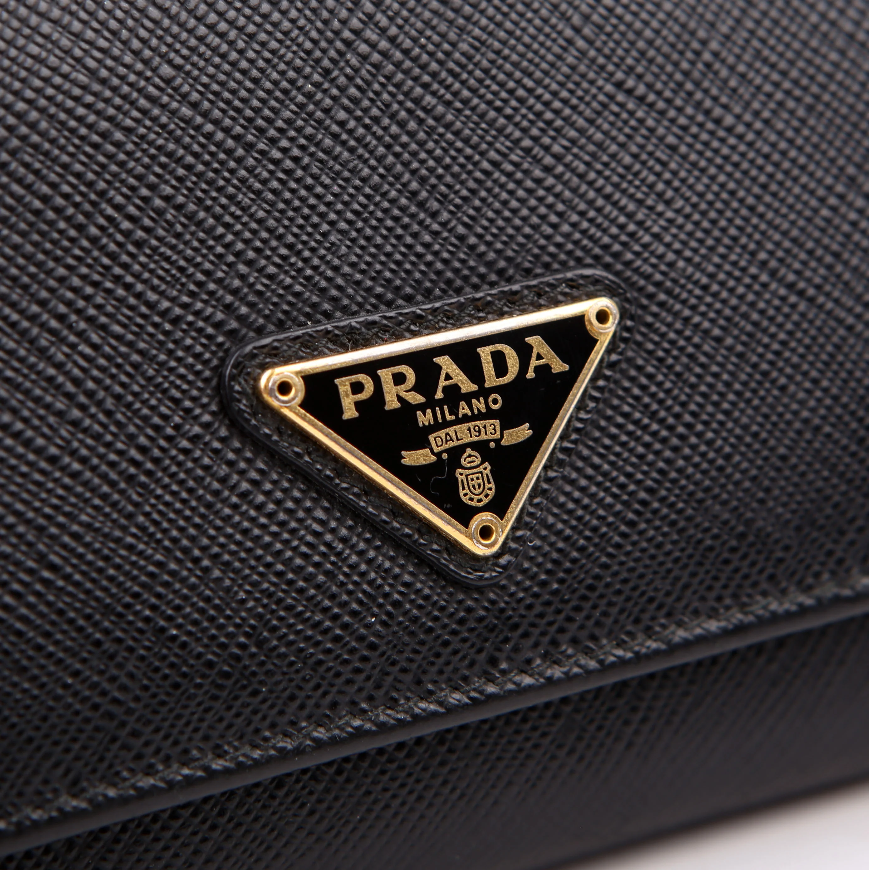 Saffiano Chain Wallet 1MH132 Black - Image 9
