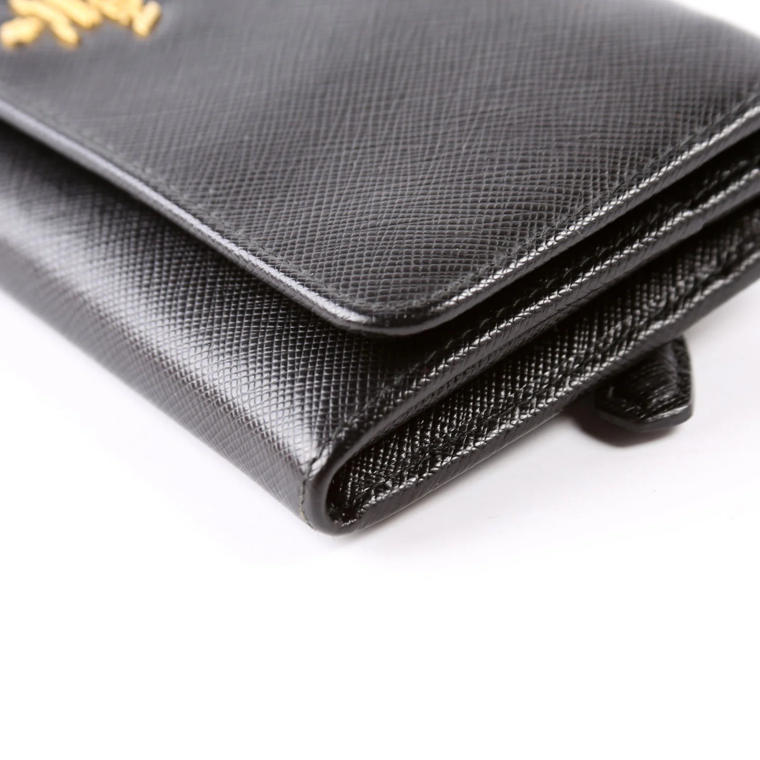 Saffiano Chain Wallet 1MH132 Black - Image 7