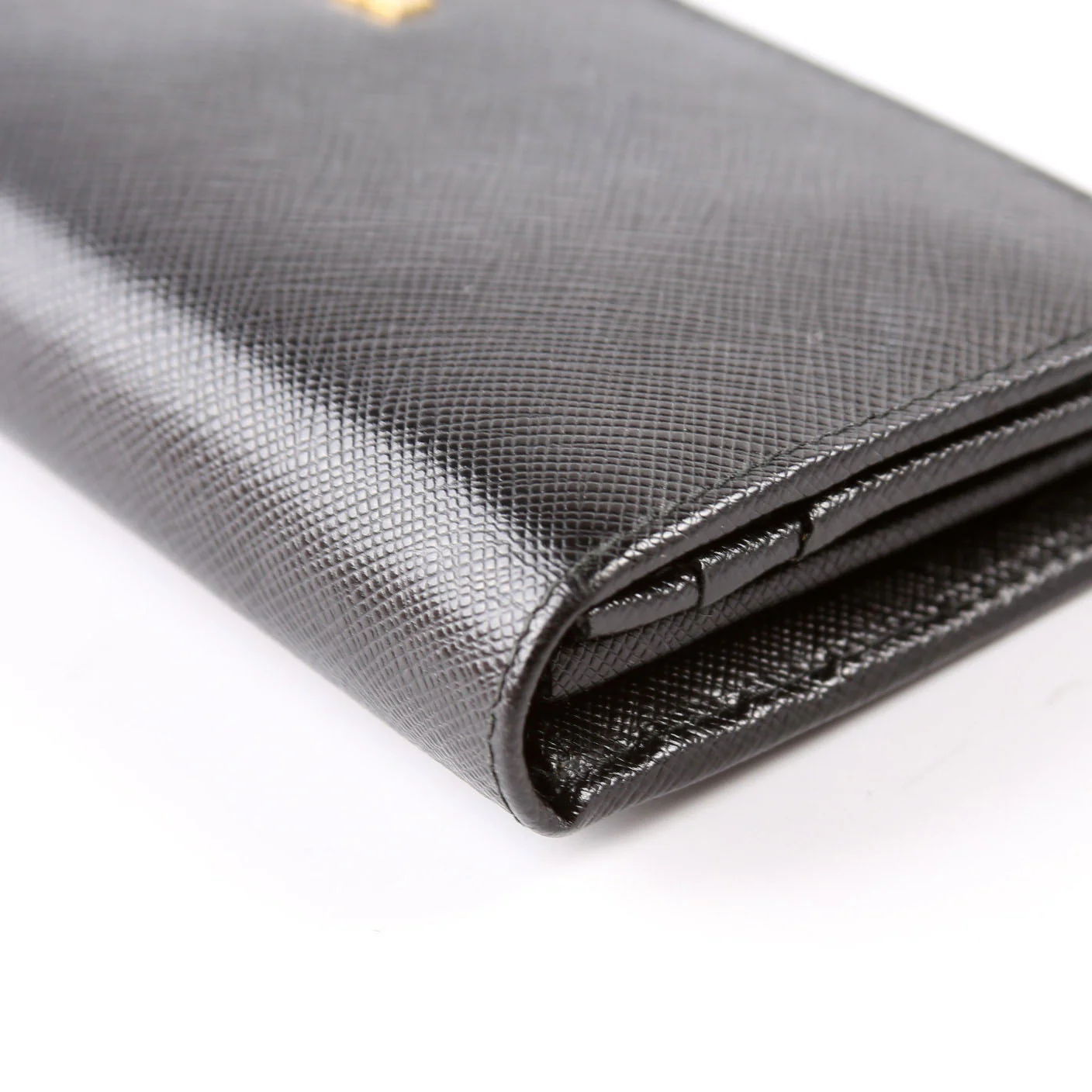 Saffiano Chain Wallet 1MH132 Black - Image 9
