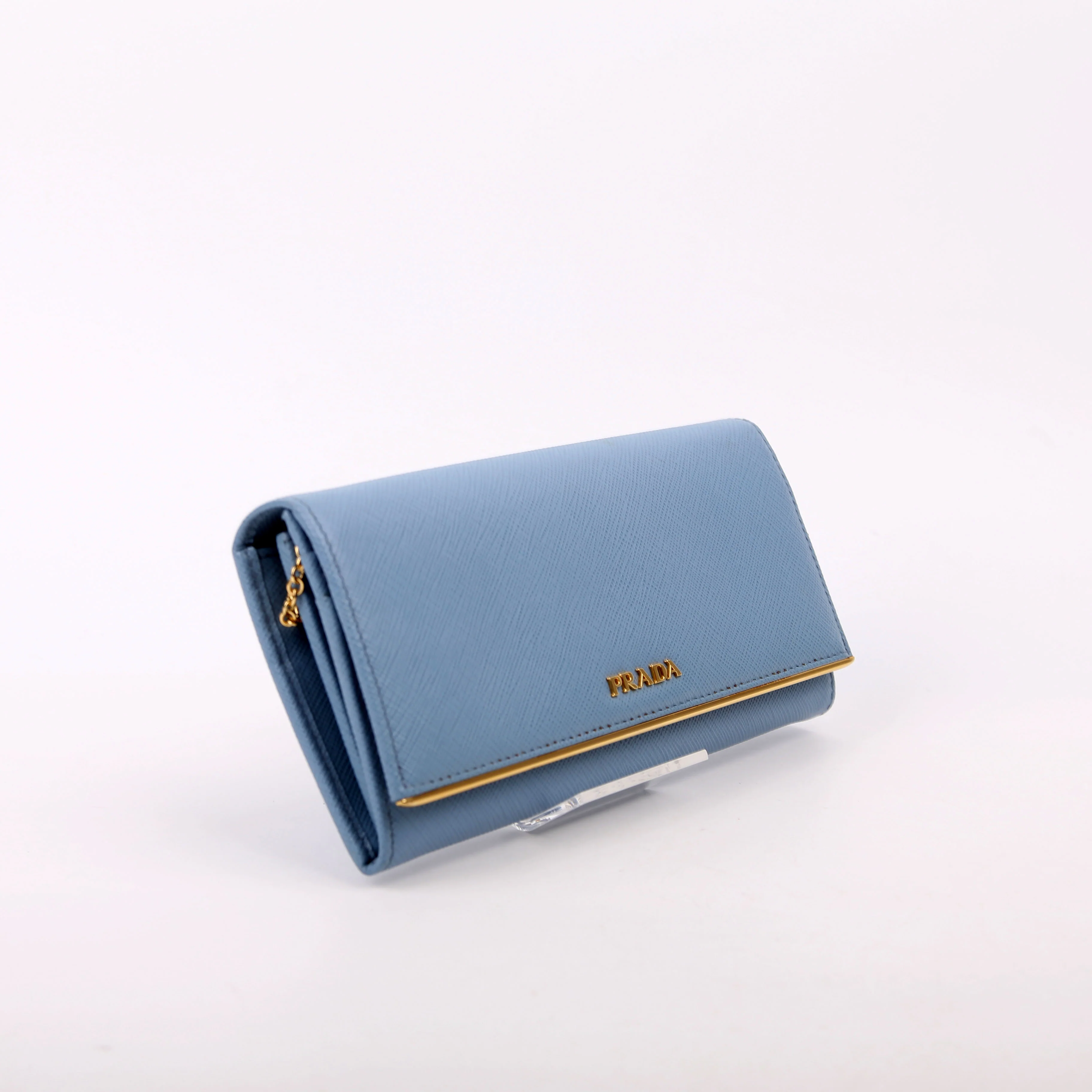Saffiano Chain Wallet 1MH132 Blue - Image 2