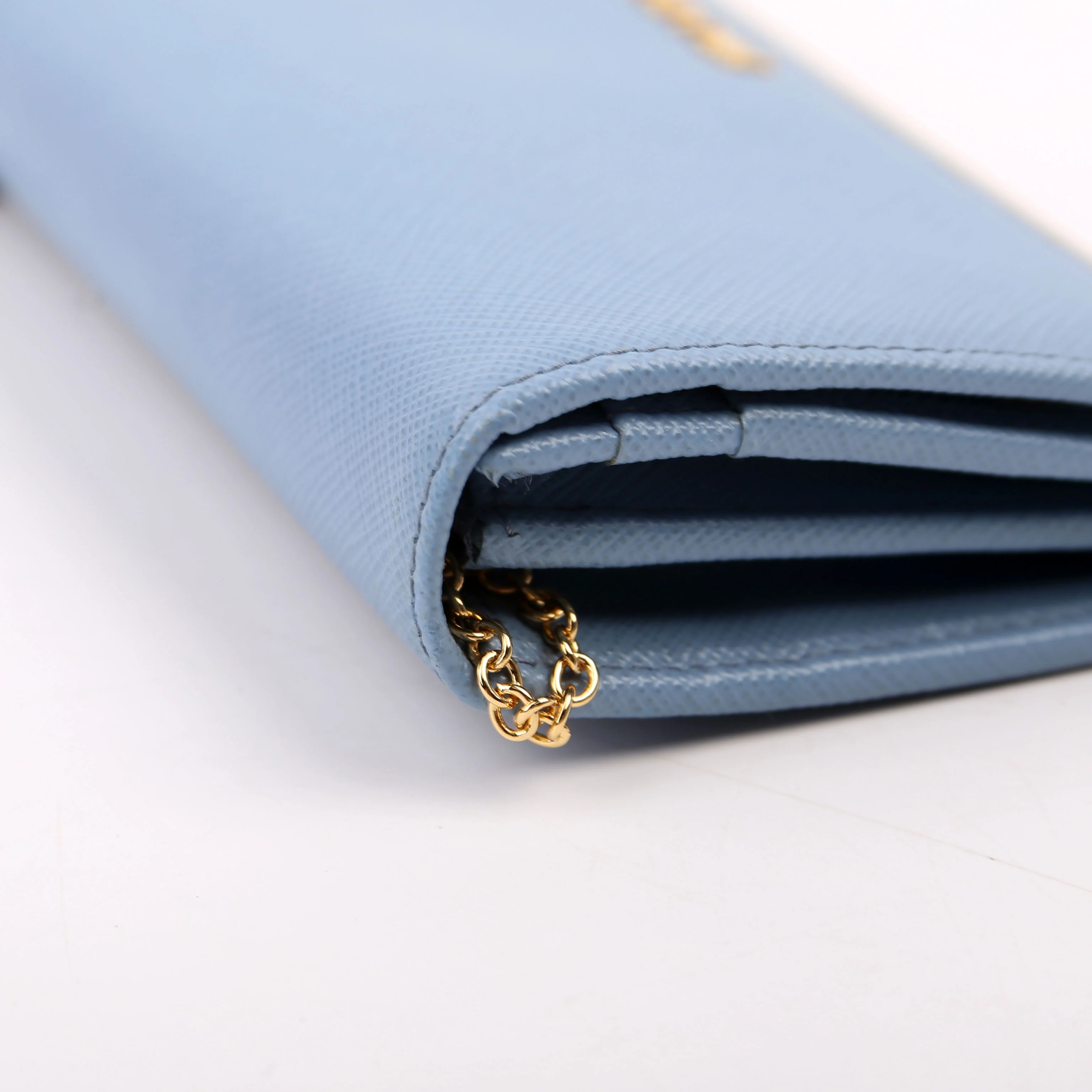 Saffiano Chain Wallet 1MH132 Blue - Image 8