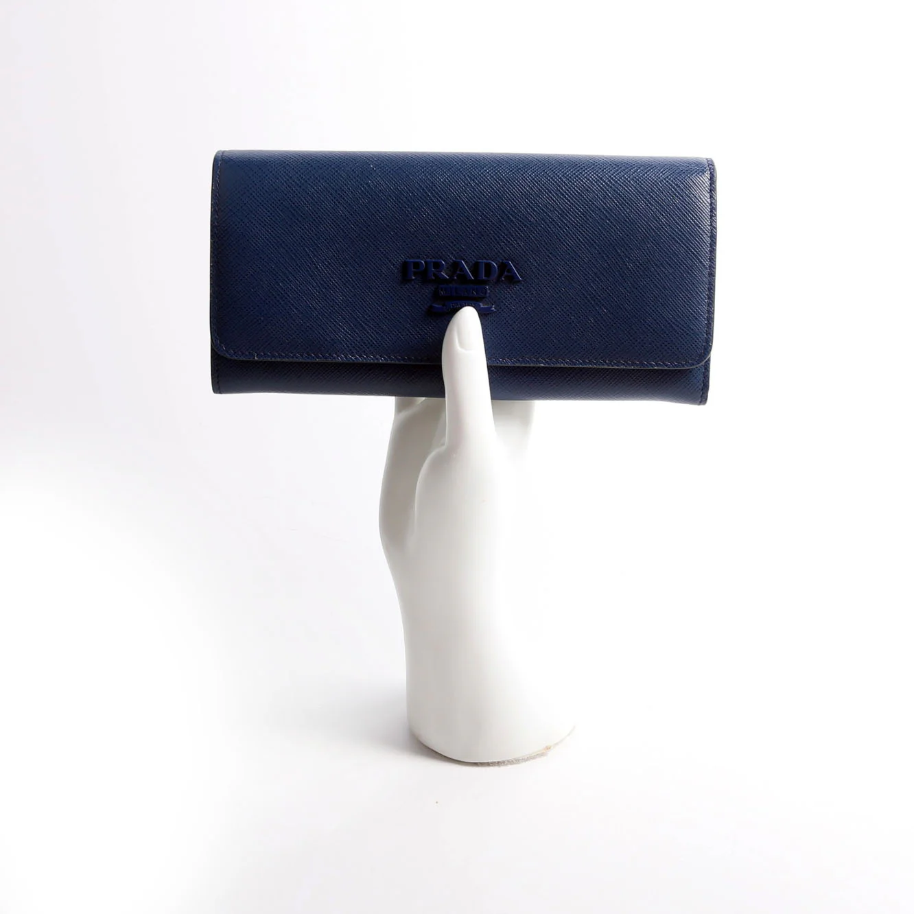 Saffiano Chain Wallet 1MH132 Blue - Image 10