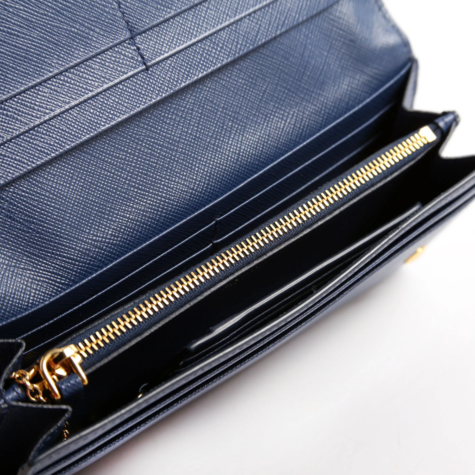 Saffiano Chain Wallet 1MH132 Blue - Image 6