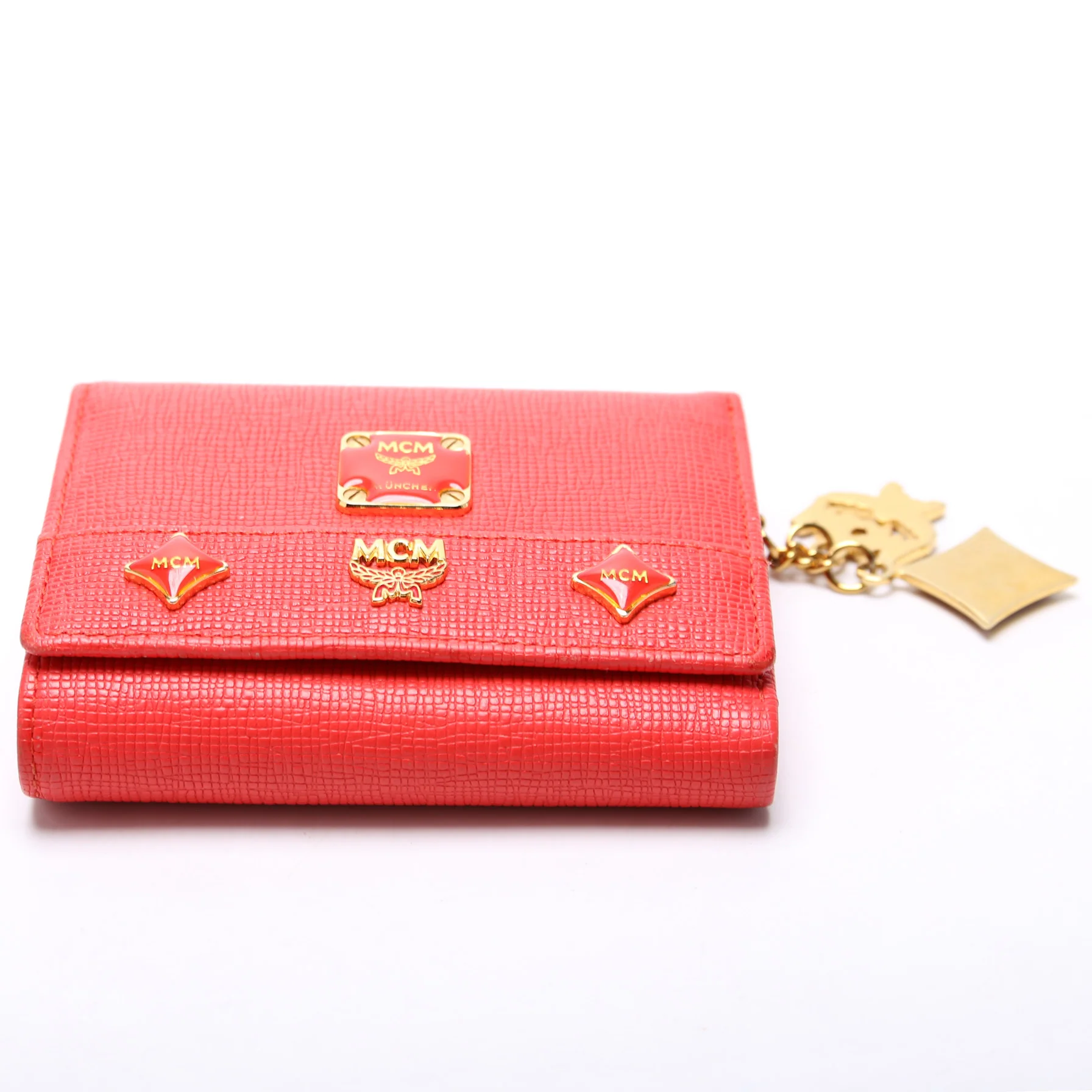 Saffiano Charm Tri-Fold Wallet - Image 4
