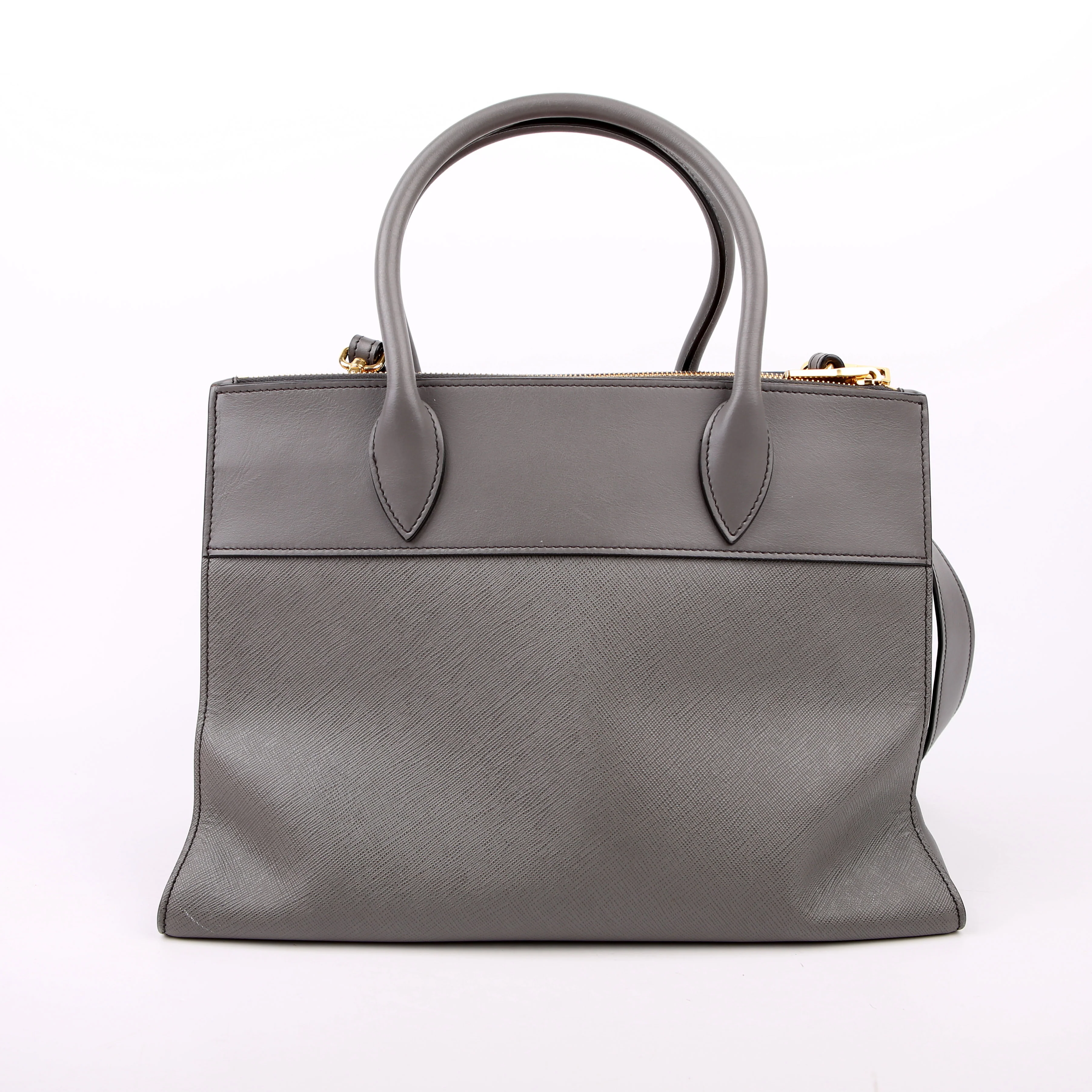 Saffiano/City Calfskin Paradigme Bag Grey - Image 3