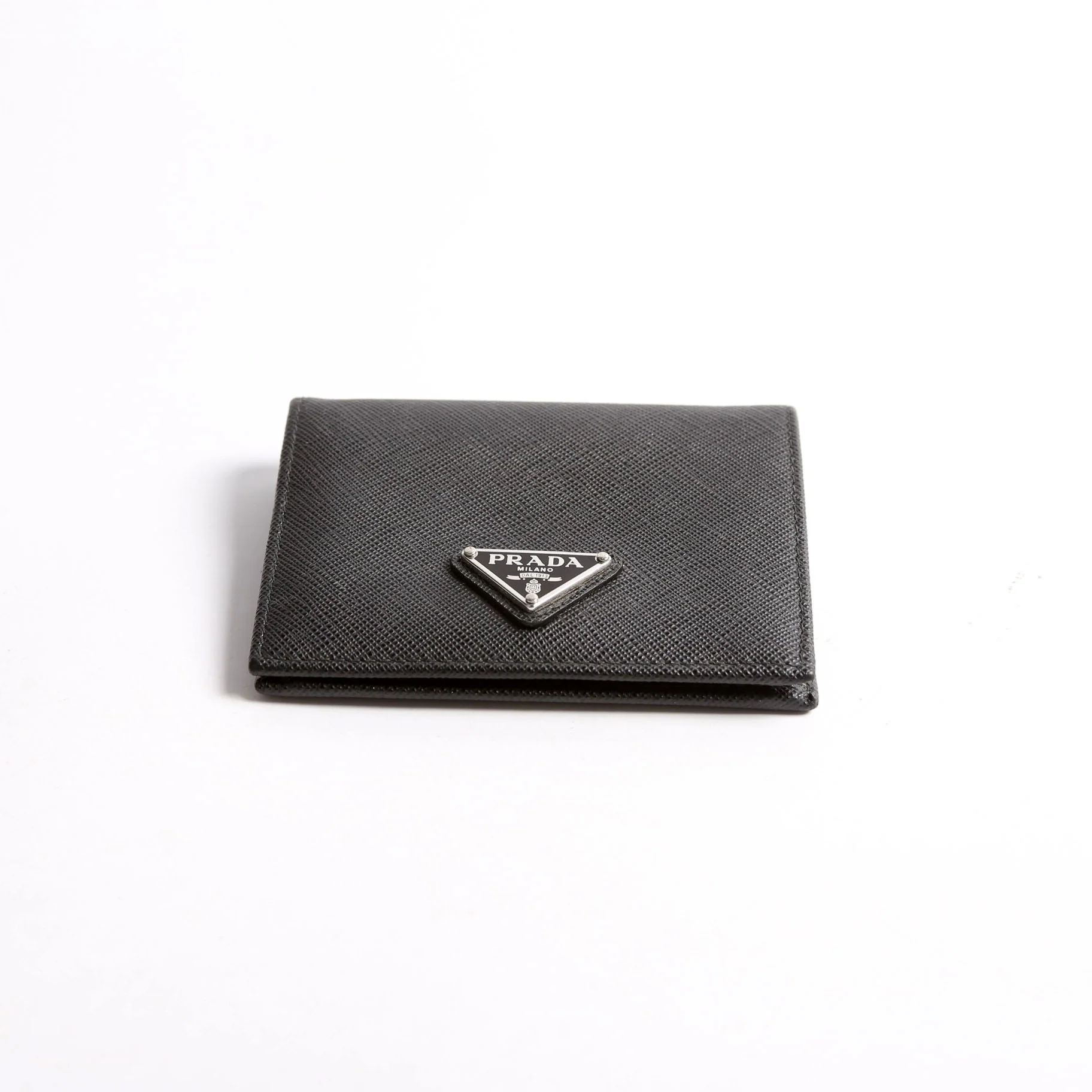 Saffiano Compact Bifold Wallet Black - Image 3