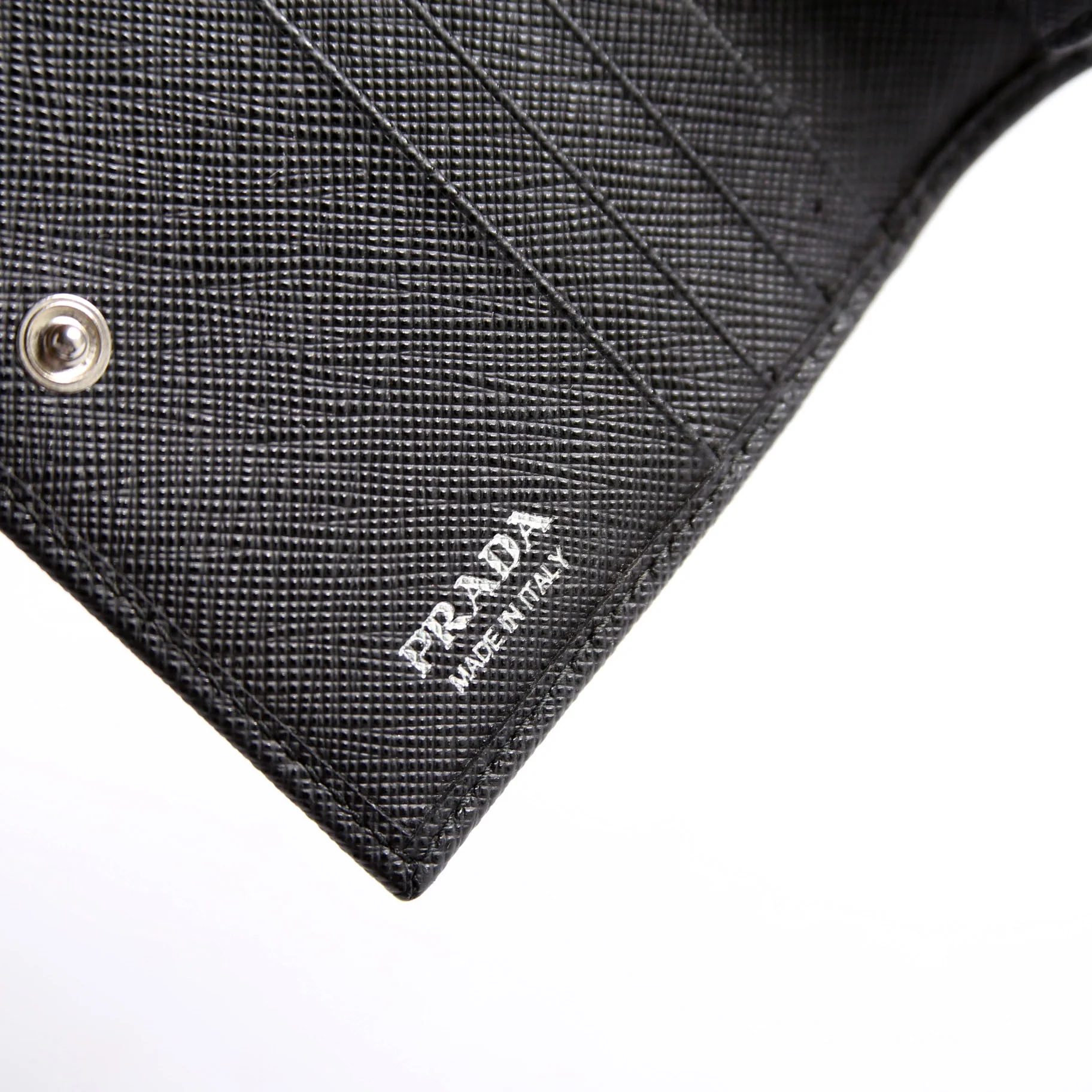 Saffiano Compact Bifold Wallet Black - Image 8