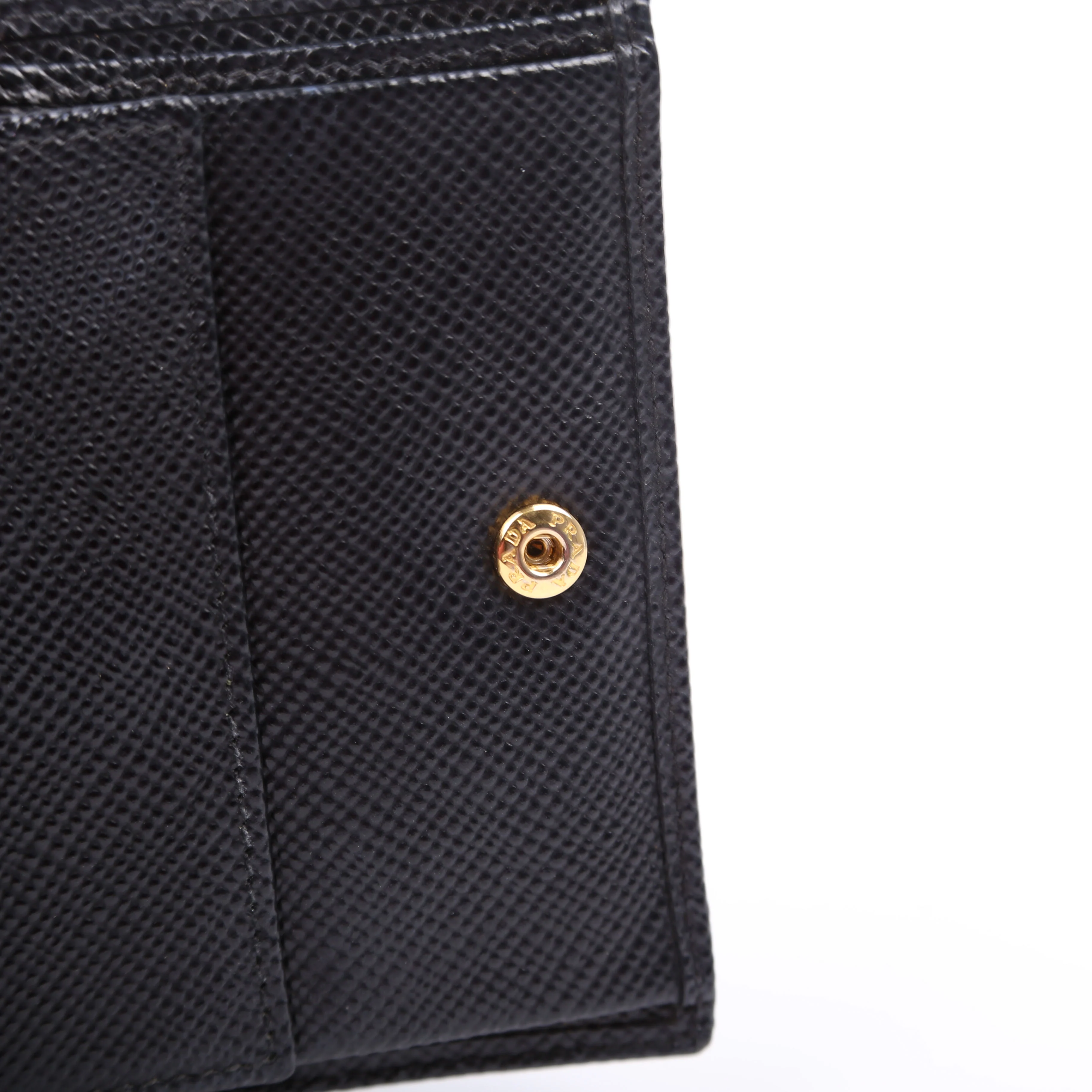Saffiano Compact Bifold Wallet Black - Image 10