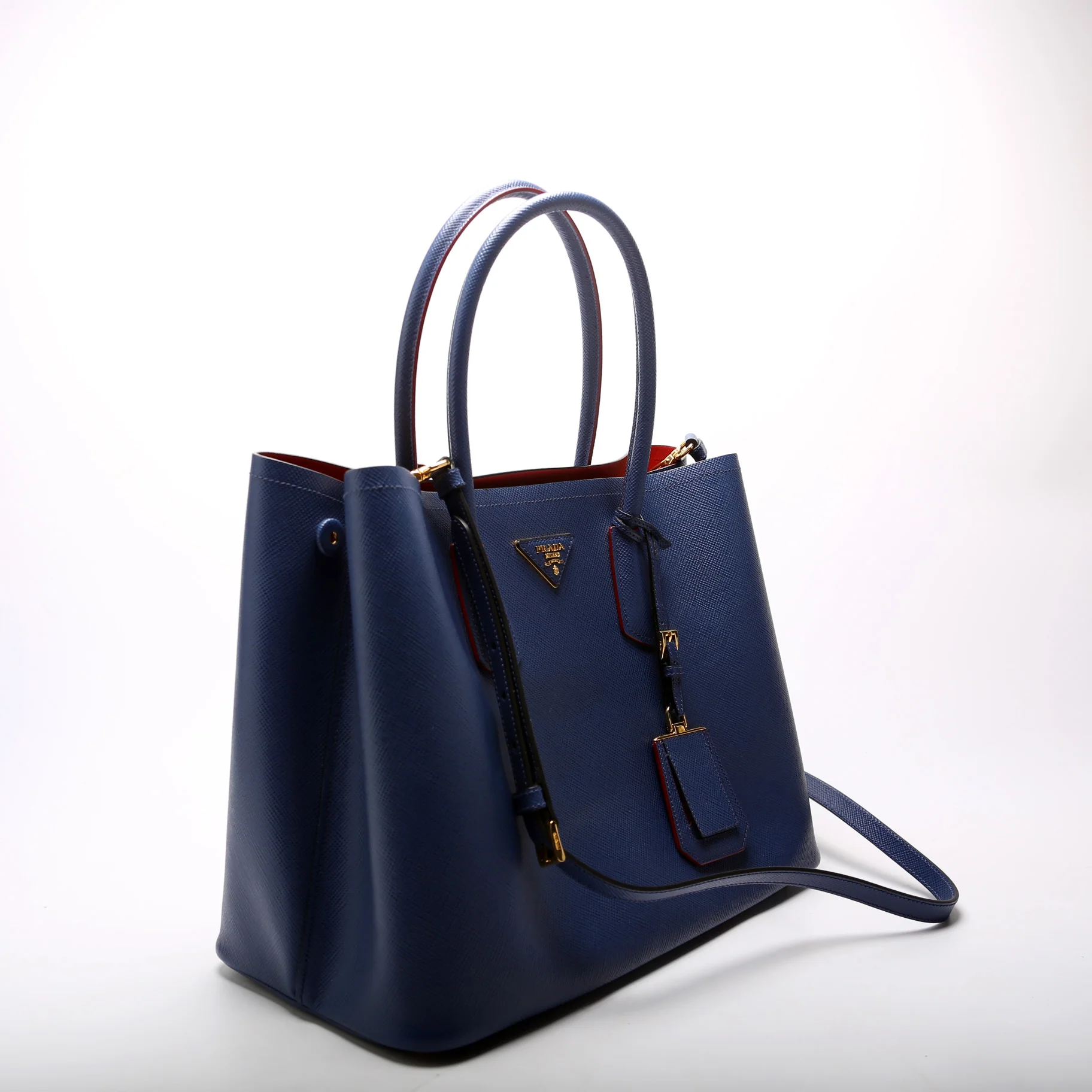 Saffiano Cuir Double Large Blue - Image 2