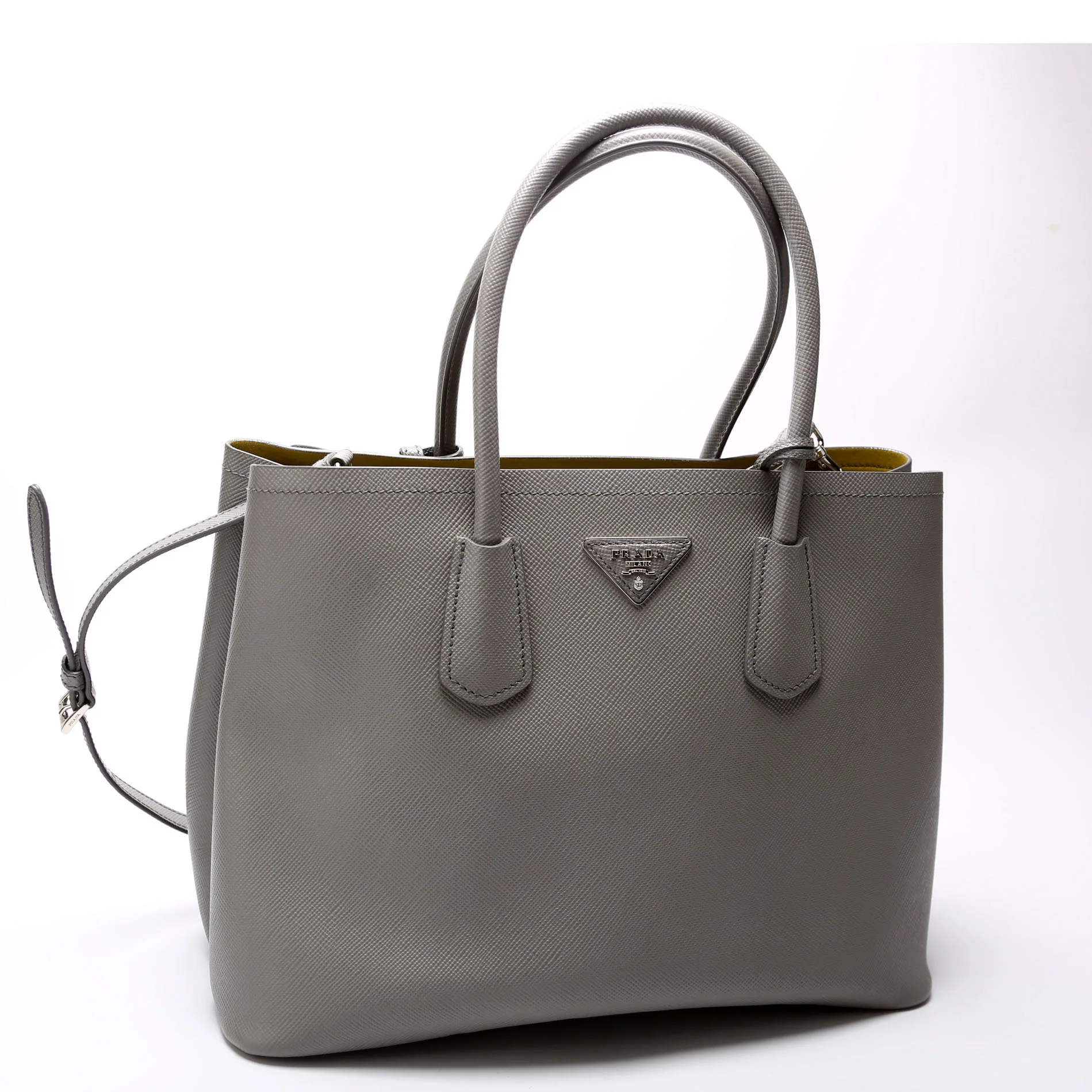 Saffiano Cuir Double Large Grey - Image 2