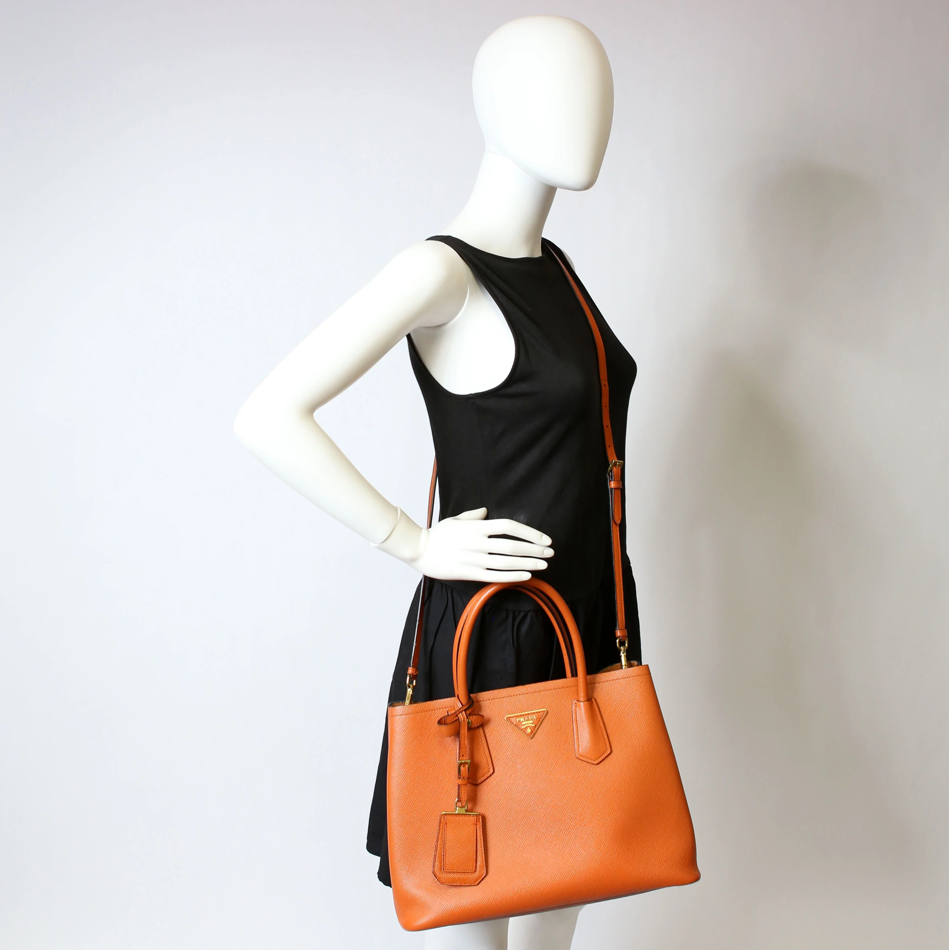 Saffiano Cuir Double Large Orange - Image 16