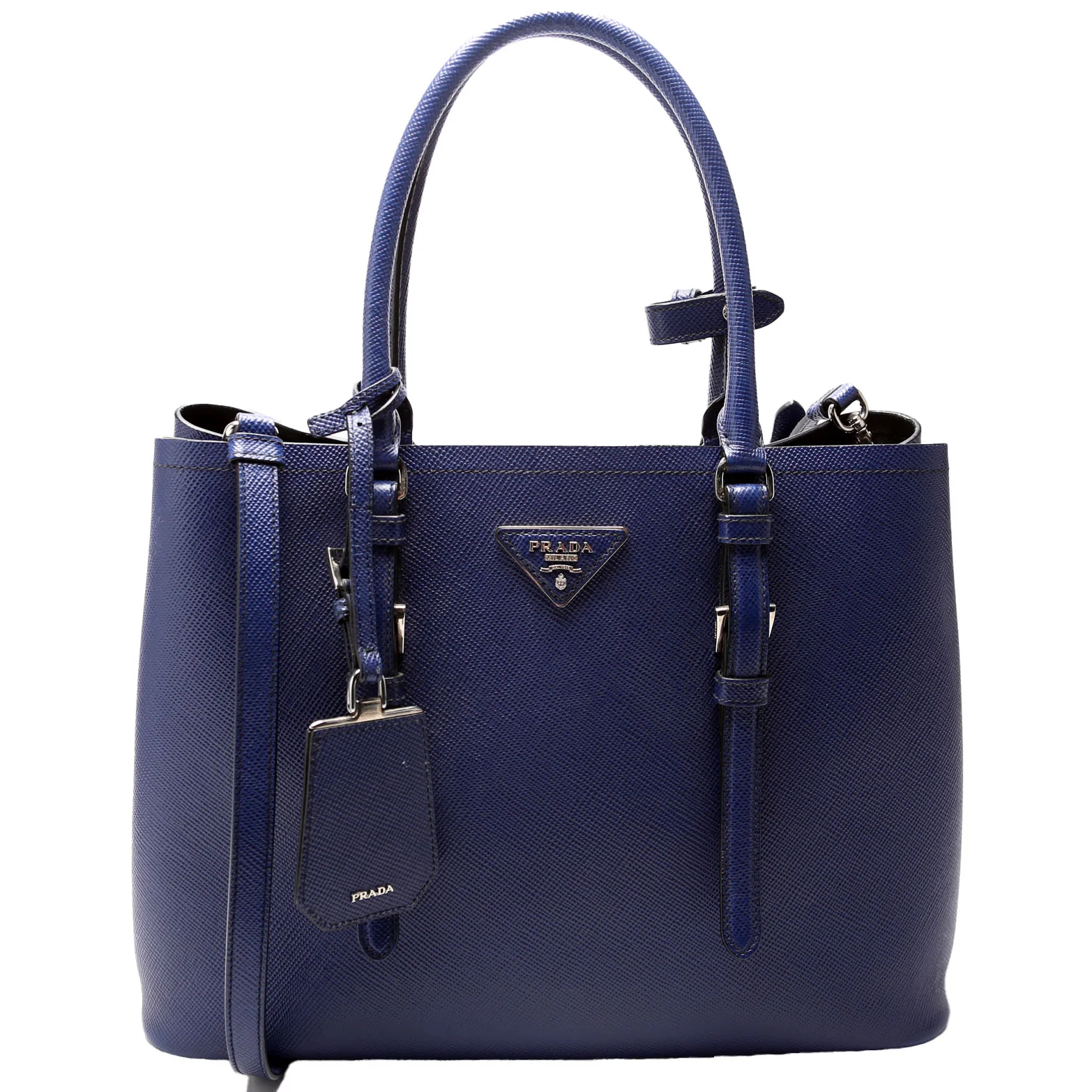 Saffiano Cuir Double Medium Blue