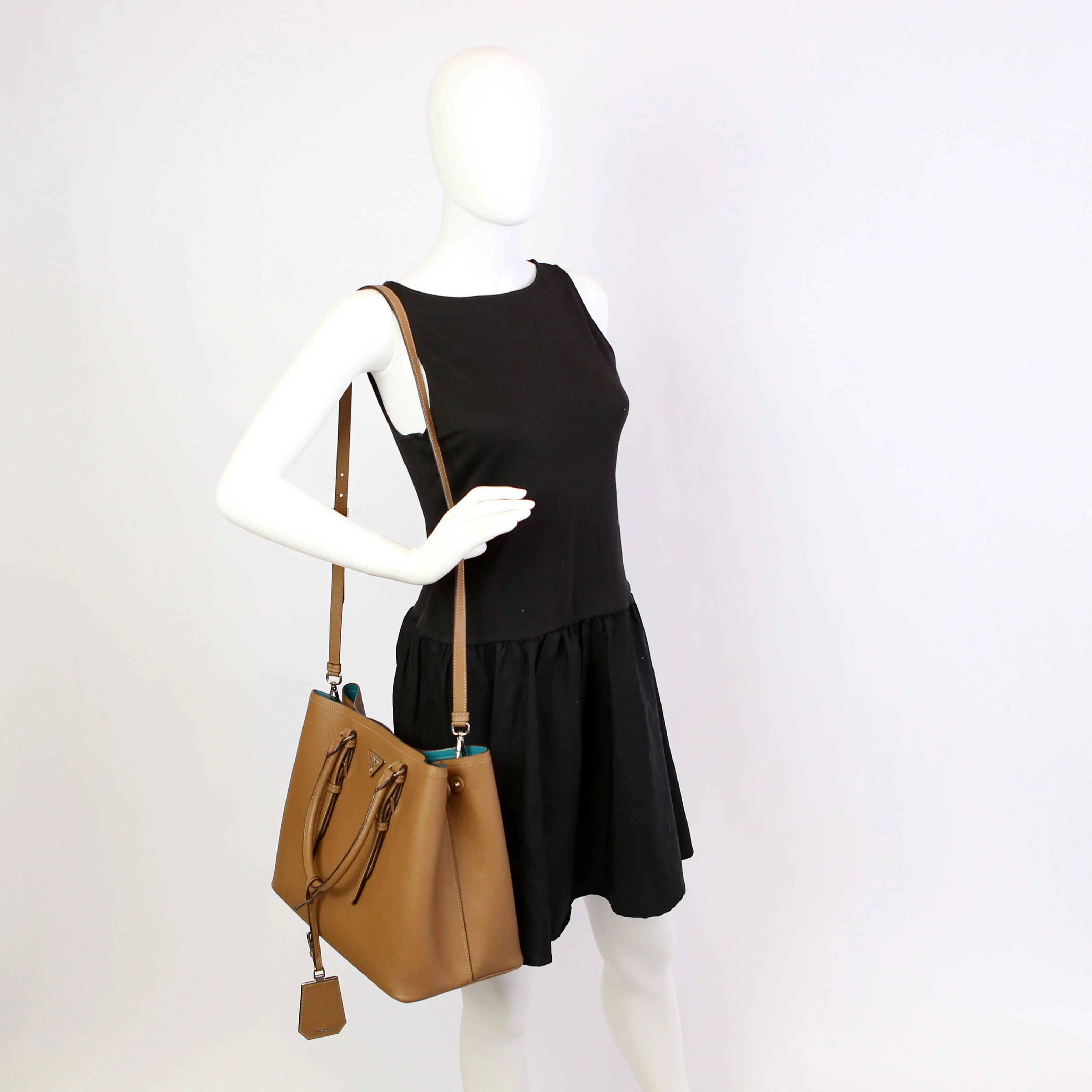 Saffiano Cuir Double Medium Brown - Image 11