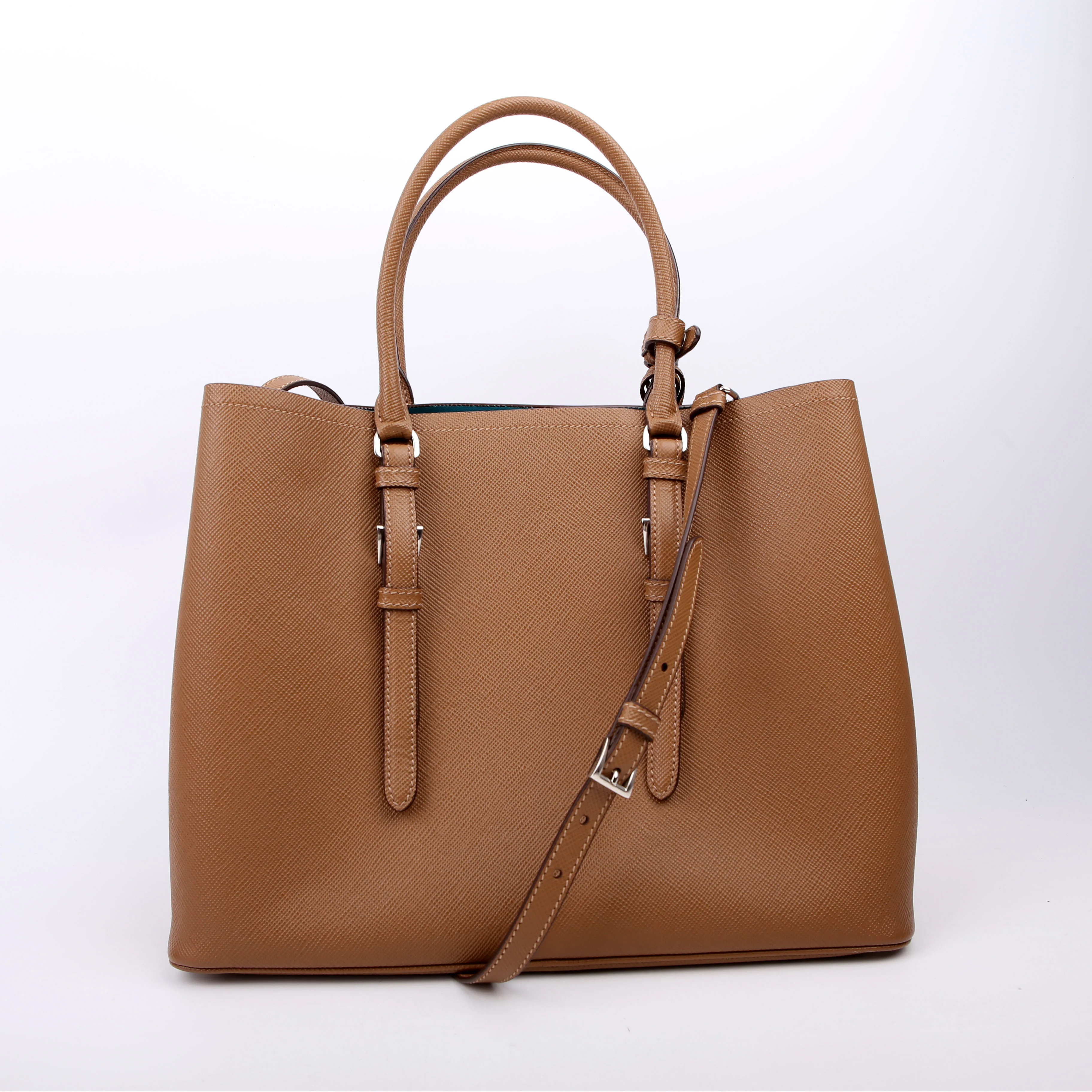 Saffiano Cuir Double Medium Brown - Image 3