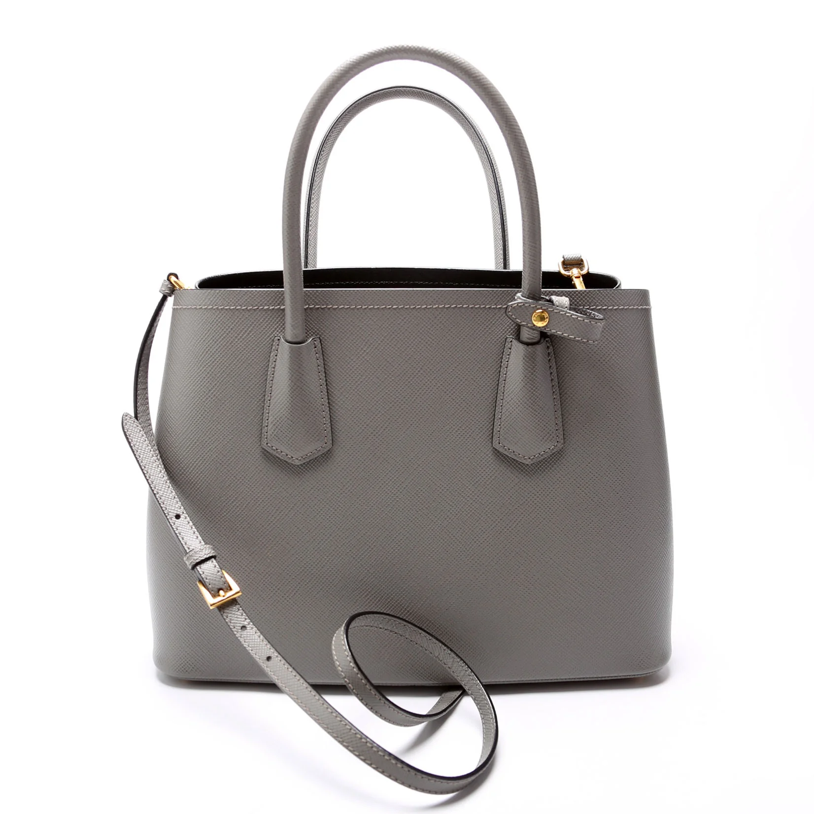Saffiano Cuir Double Medium Grey - Image 3