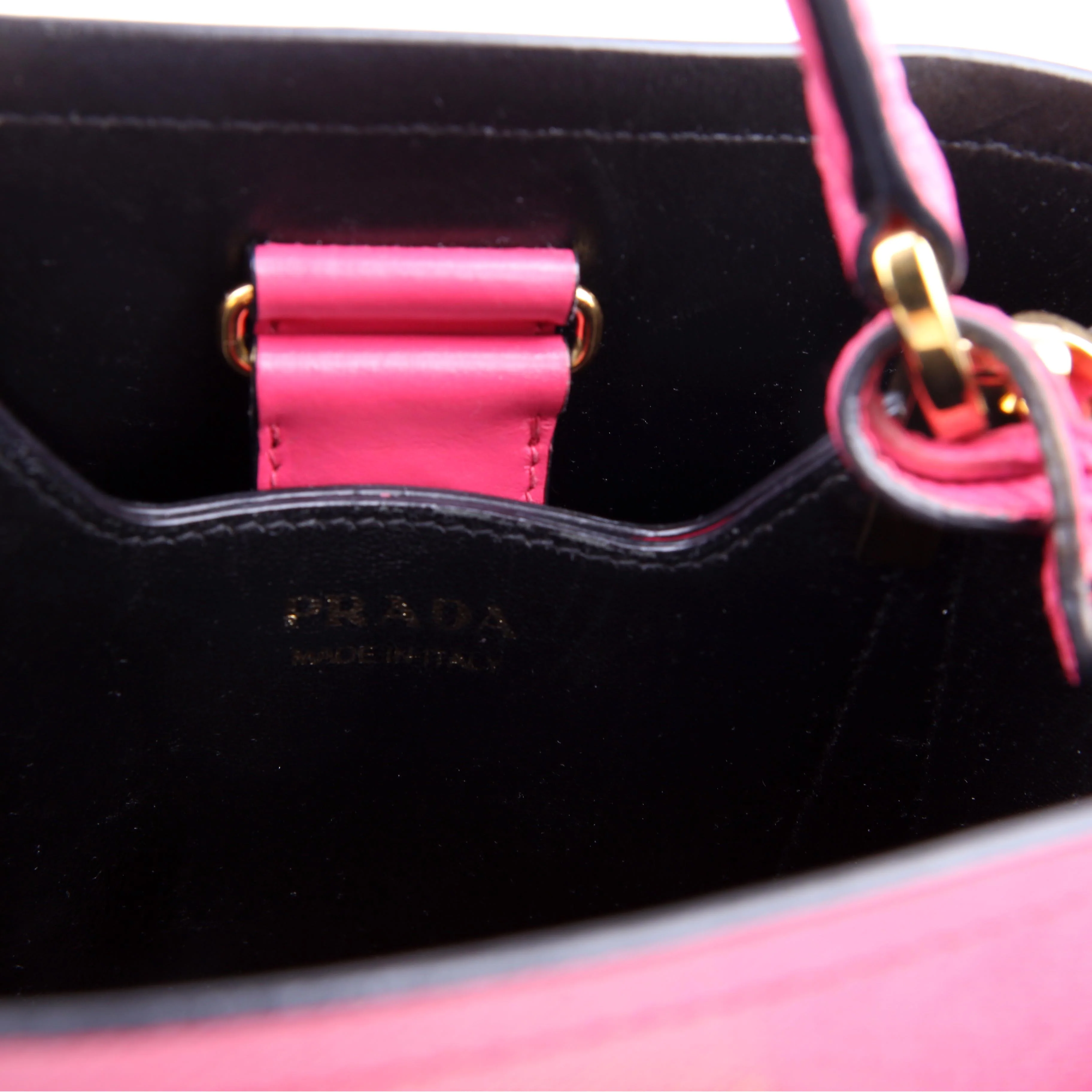 Saffiano Cuir Small Panier Bag Pink - Image 13