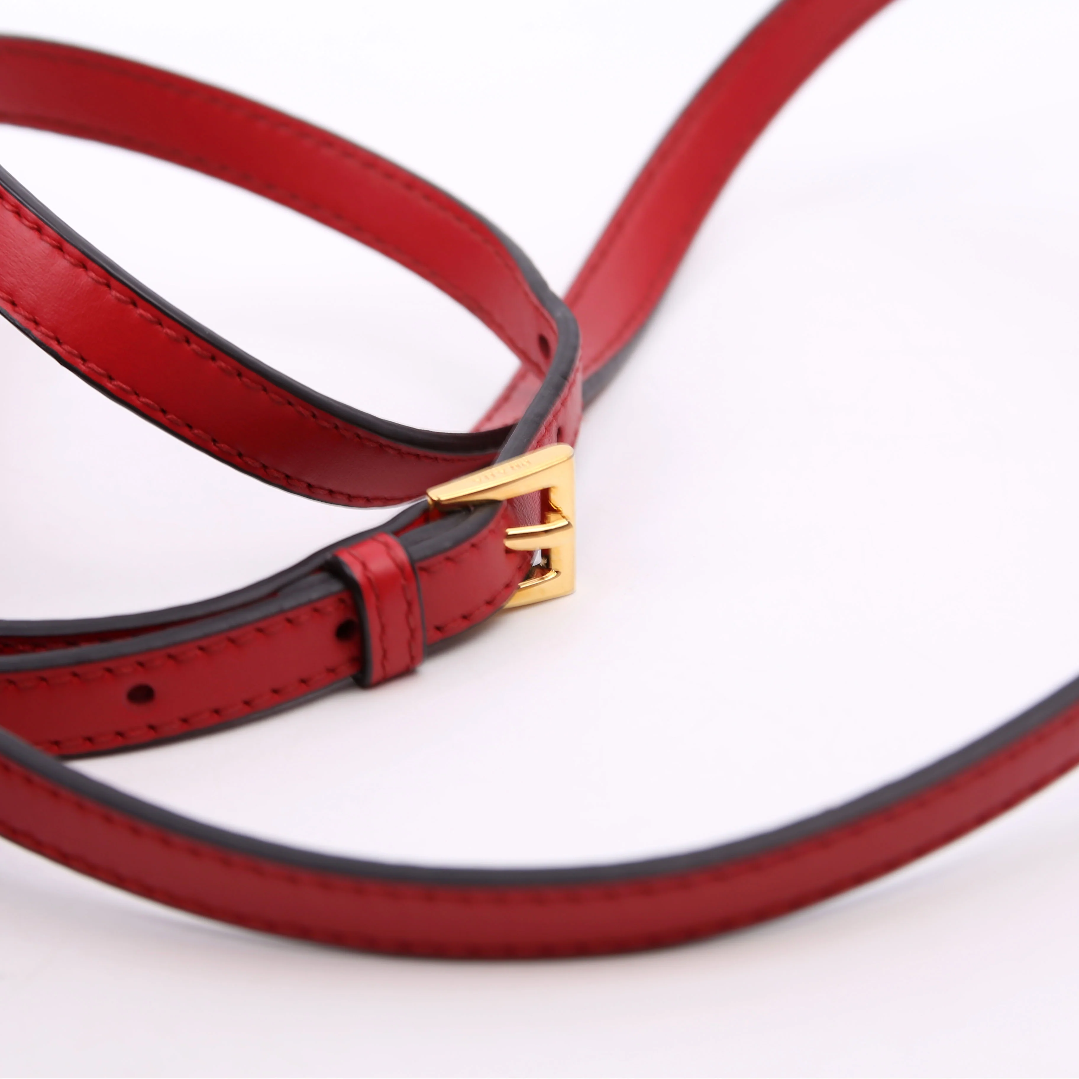 Saffiano Cuir Small Panier Bag Red - Image 8