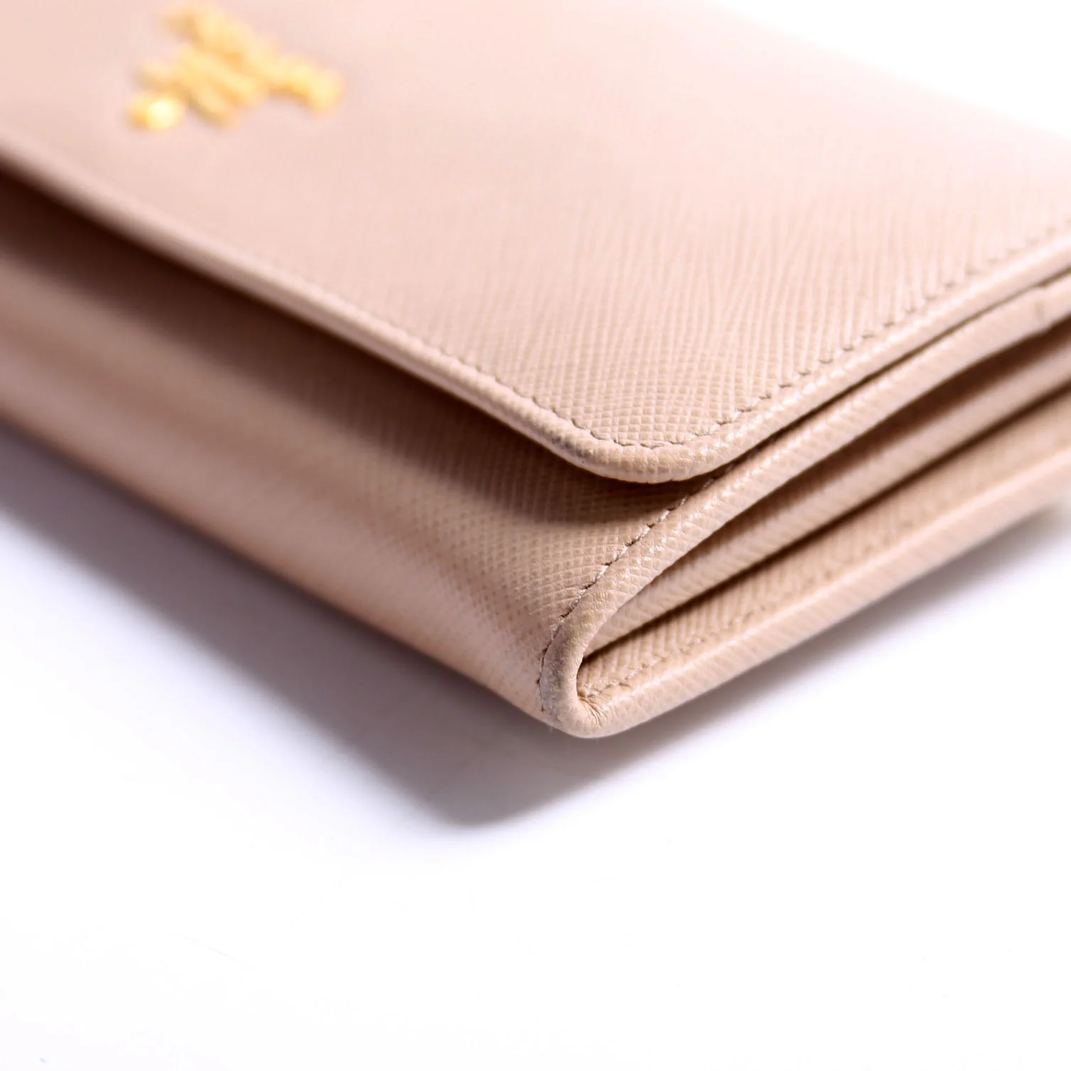 Saffiano Lux Continental Wallet Beige - Image 7