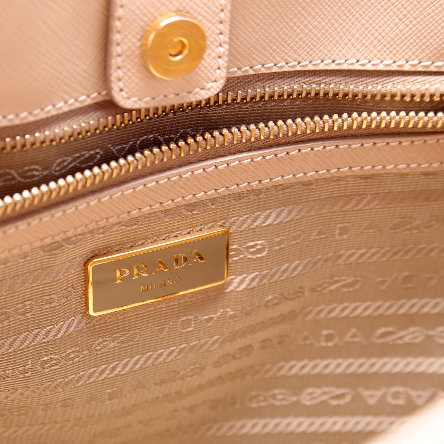 Saffiano Lux Large Tote Beige - Image 8