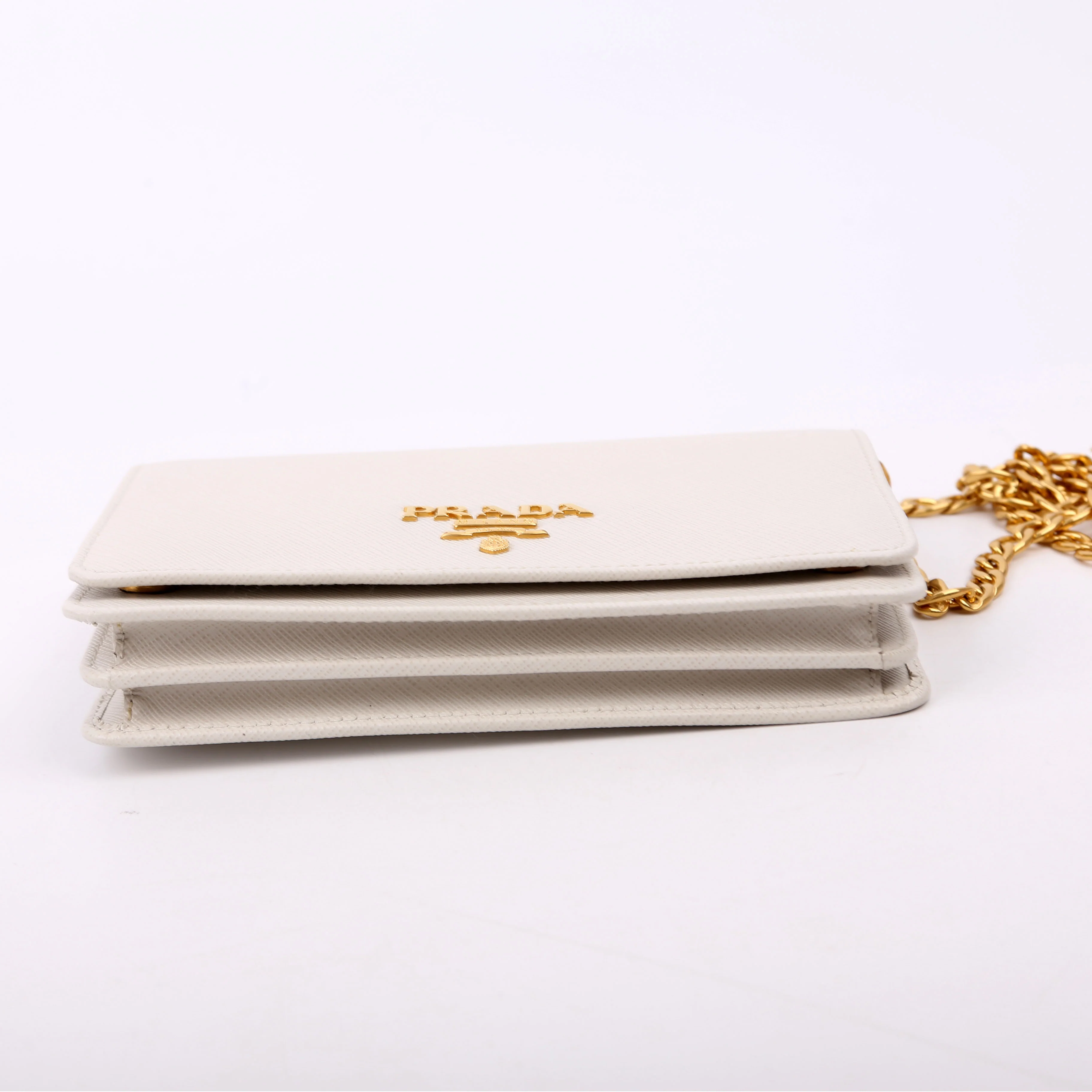 Saffiano Lux Mini Chain Bag Gray - Image 4