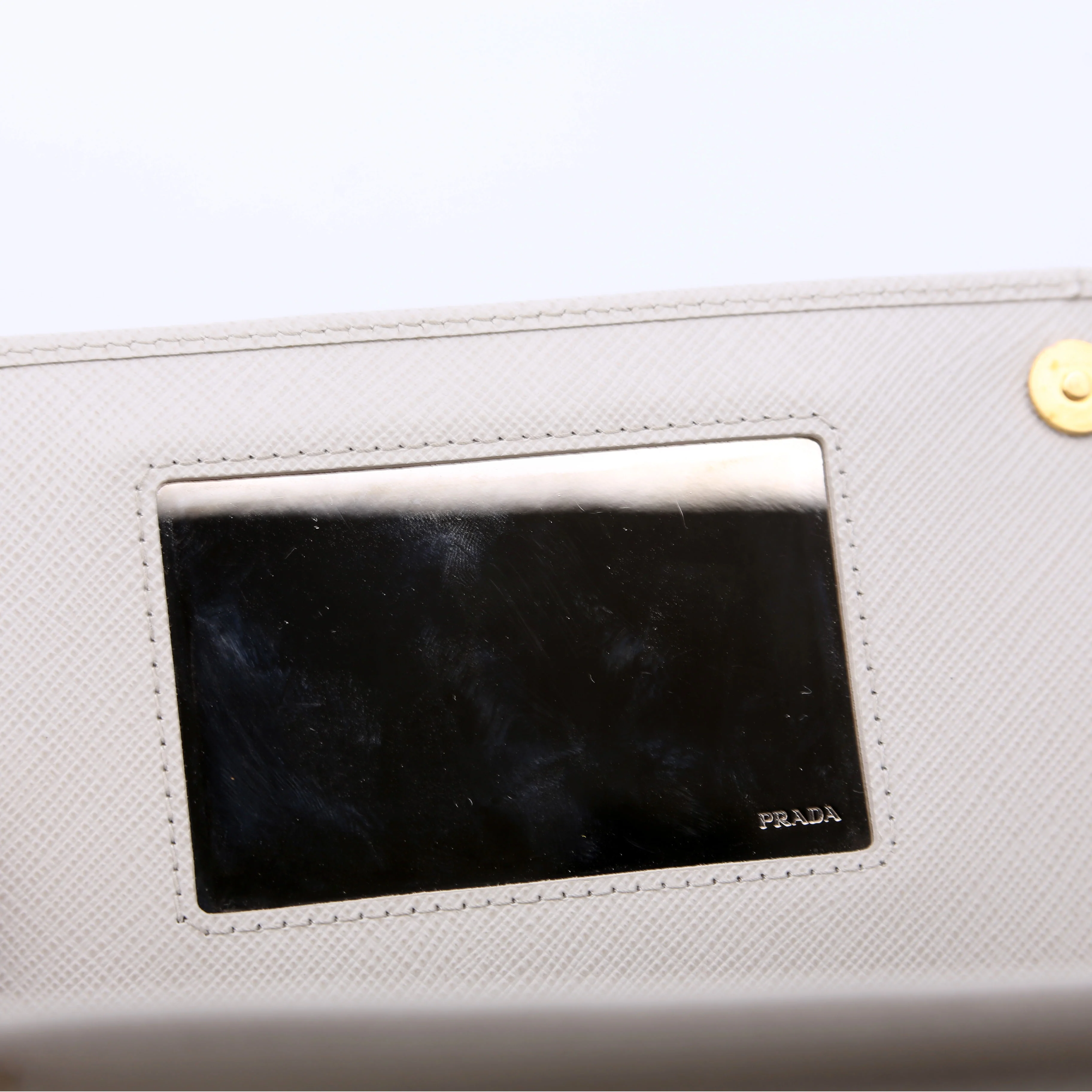 Saffiano Lux Mini Chain Bag Gray - Image 9