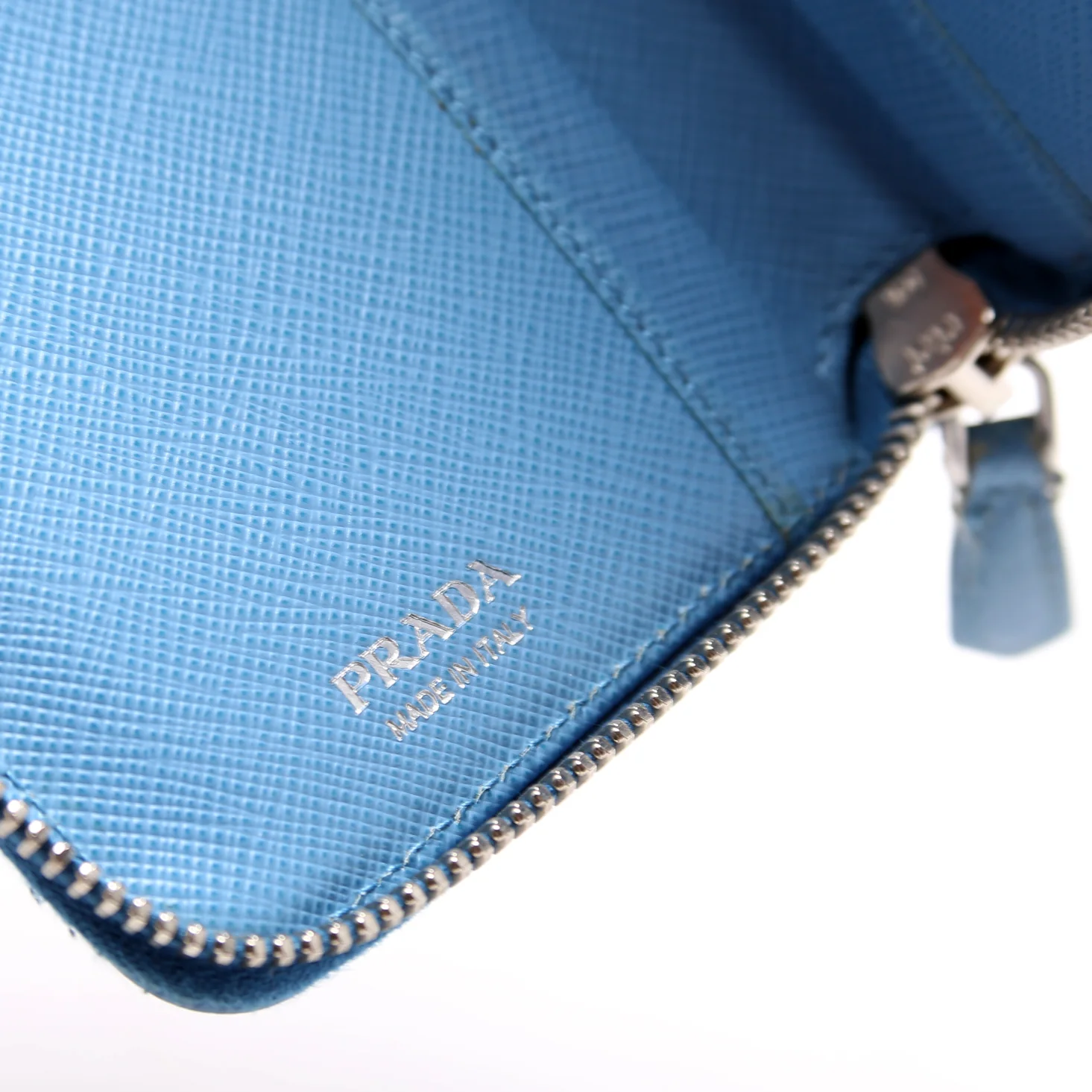 Saffiano Medium Zip Around Organizer Blue - Image 10