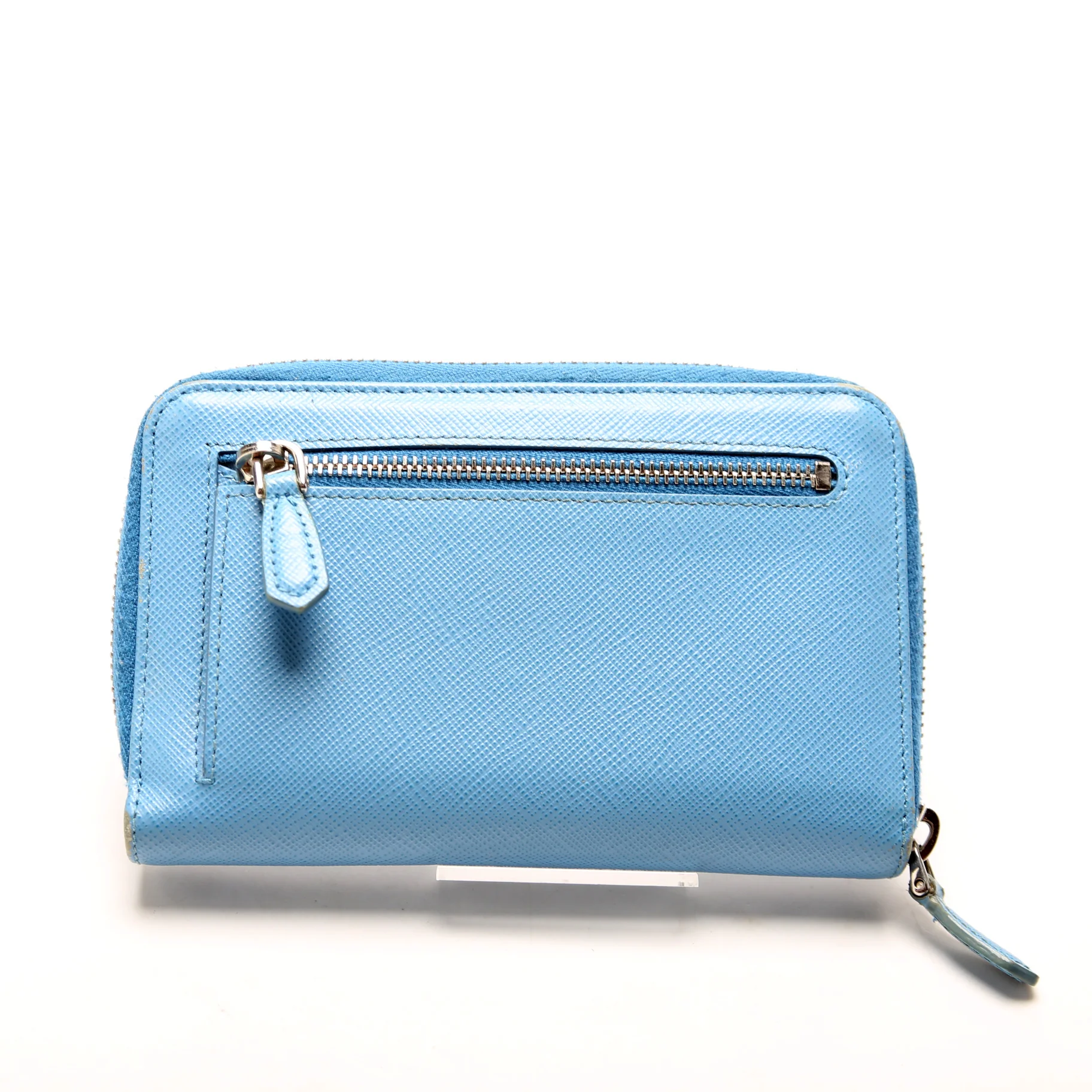 Saffiano Medium Zip Around Organizer Blue - Image 3