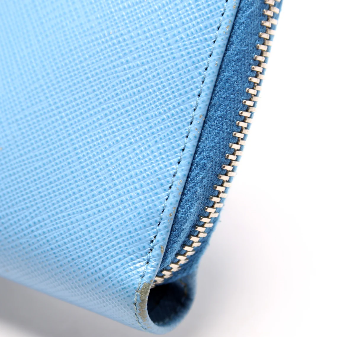 Saffiano Medium Zip Around Organizer Blue - Image 8