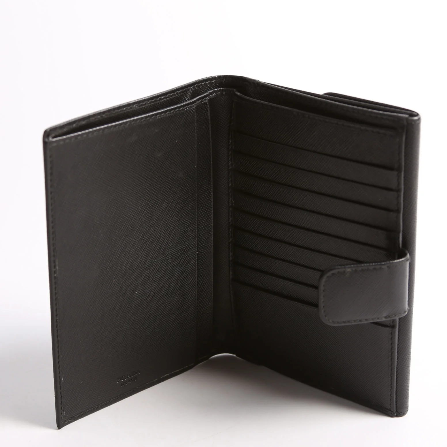 Saffiano Metal Large Flap Wallet Black - Image 7