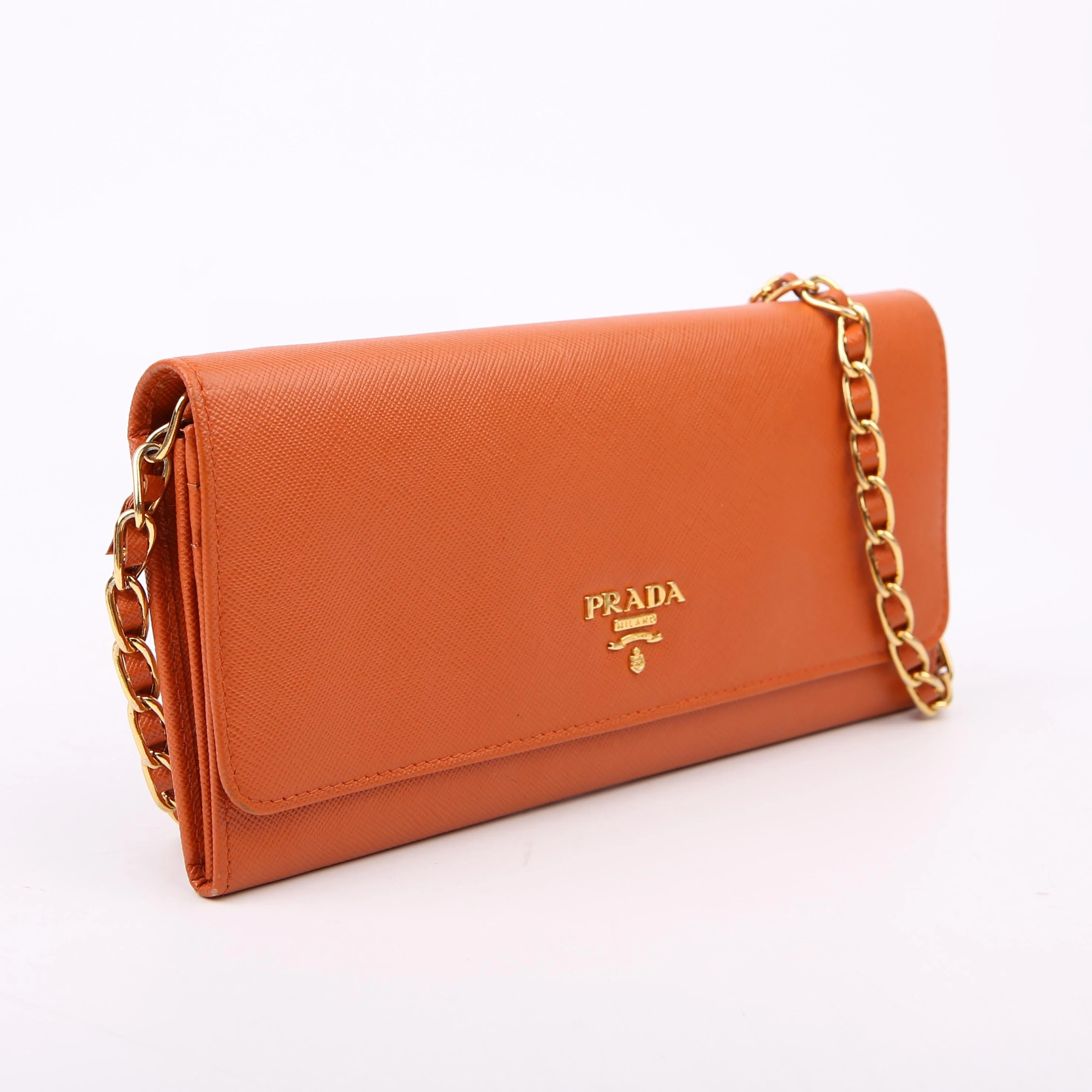 Saffiano Oro Wallet On Chain Orange - Image 2