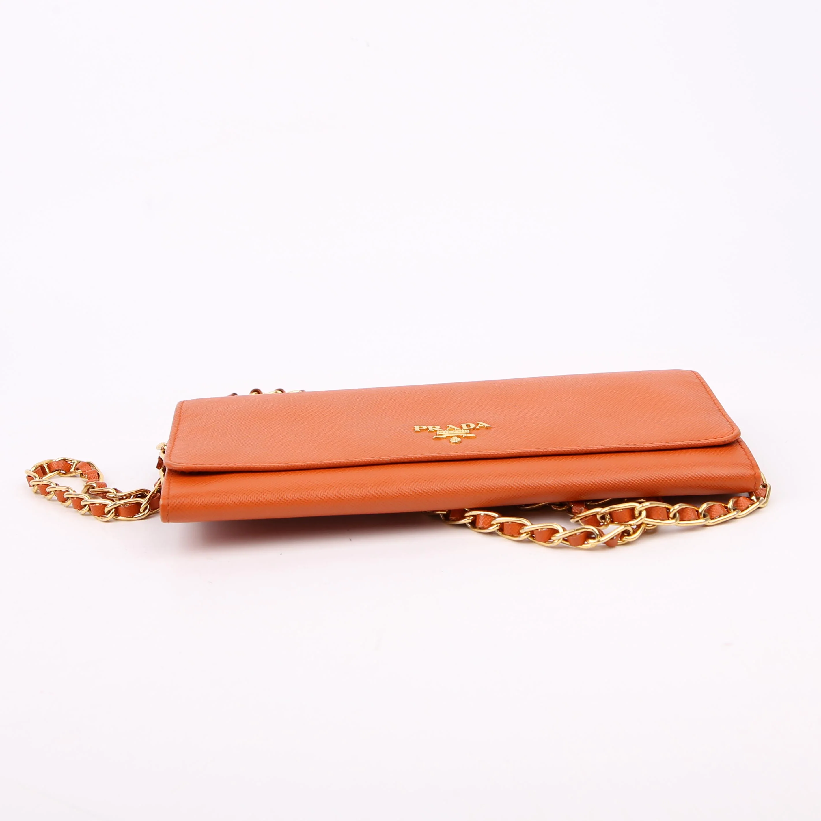 Saffiano Oro Wallet On Chain Orange - Image 4