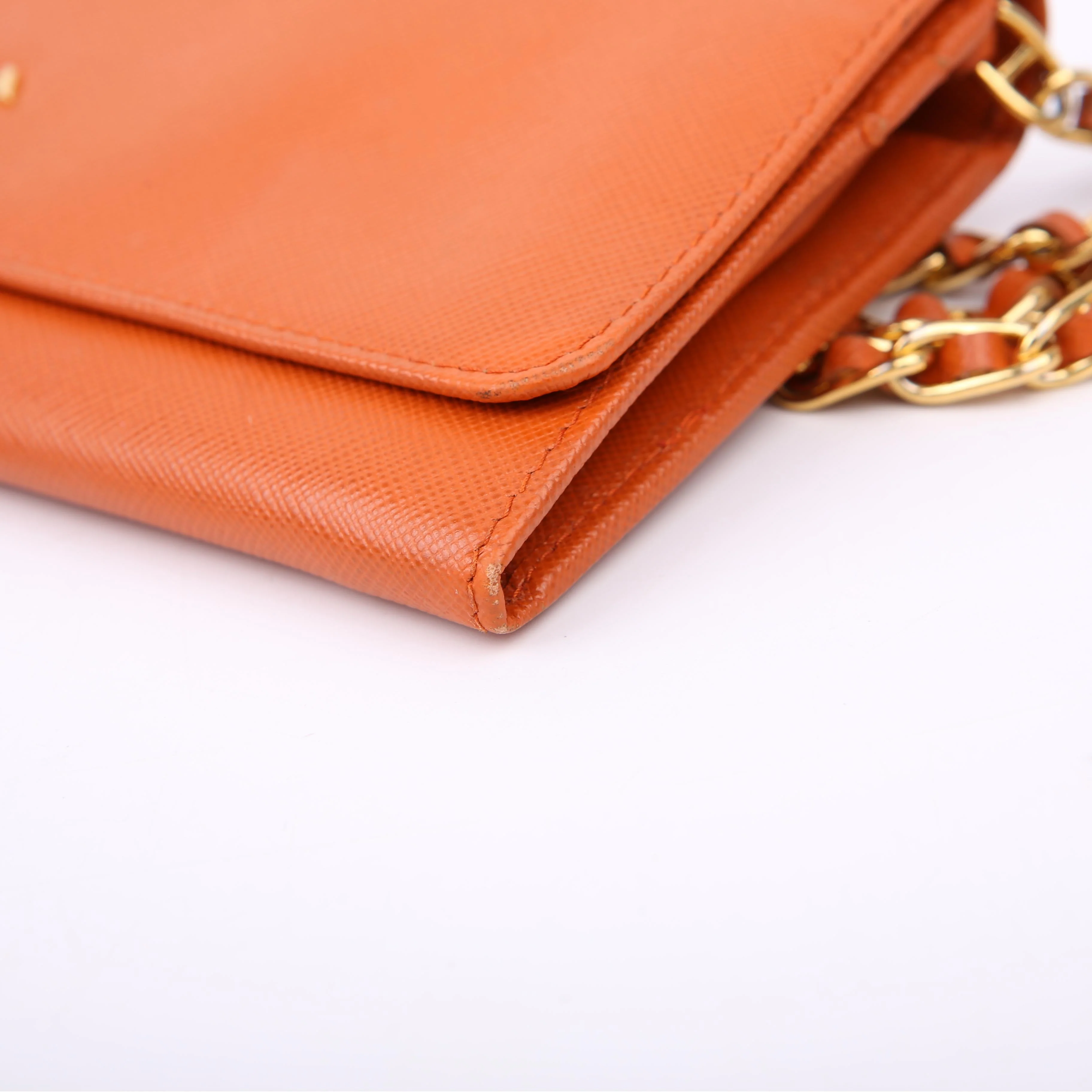 Saffiano Oro Wallet On Chain Orange - Image 6