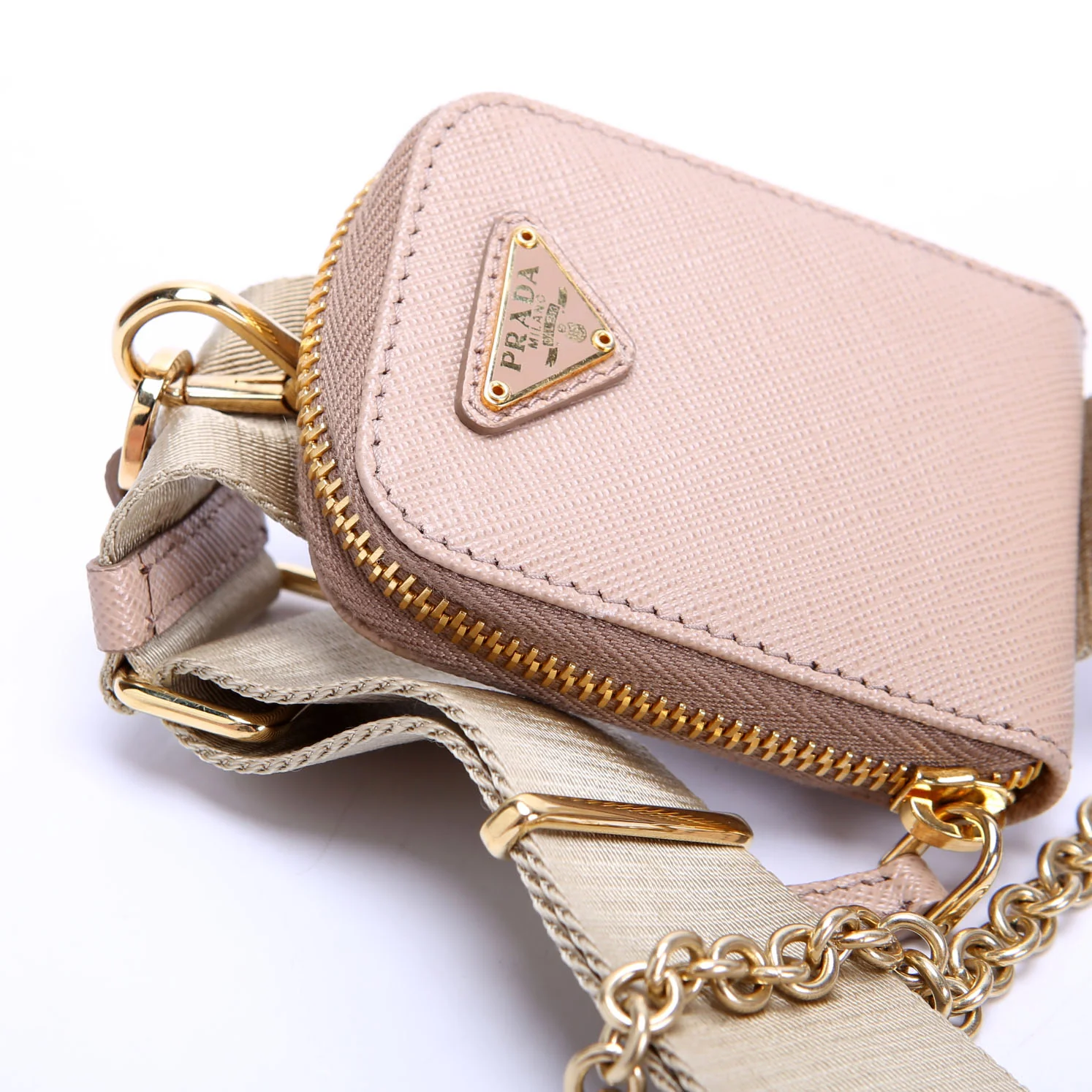 Saffiano Re-Edition 2005 Beige/Gold - Image 9