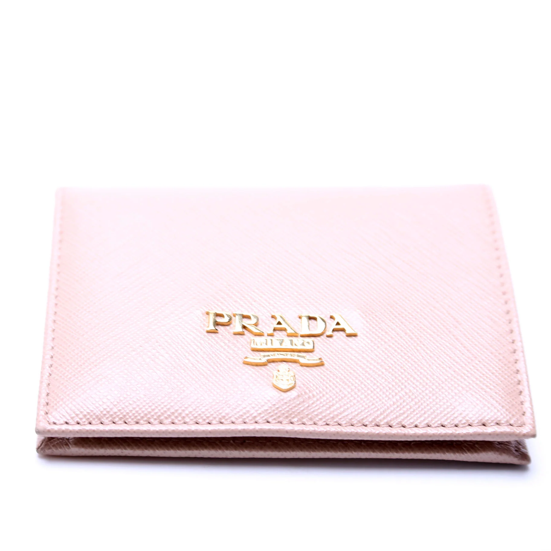 Saffiano Small Wallet With Coin Pouch 1MV204 Beige - Image 4