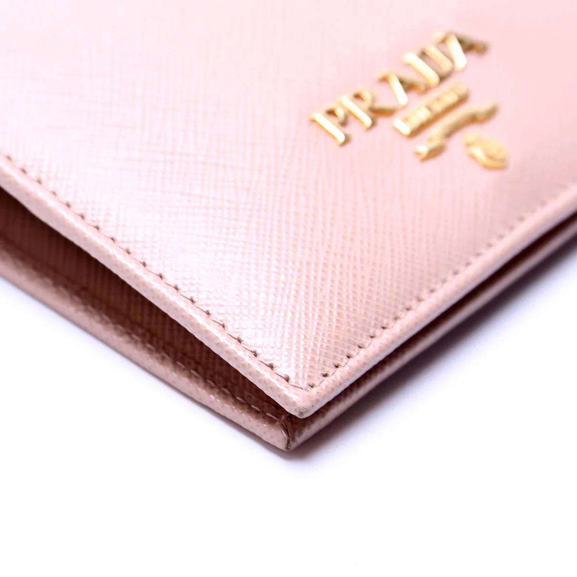 Saffiano Small Wallet With Coin Pouch 1MV204 Beige - Image 5