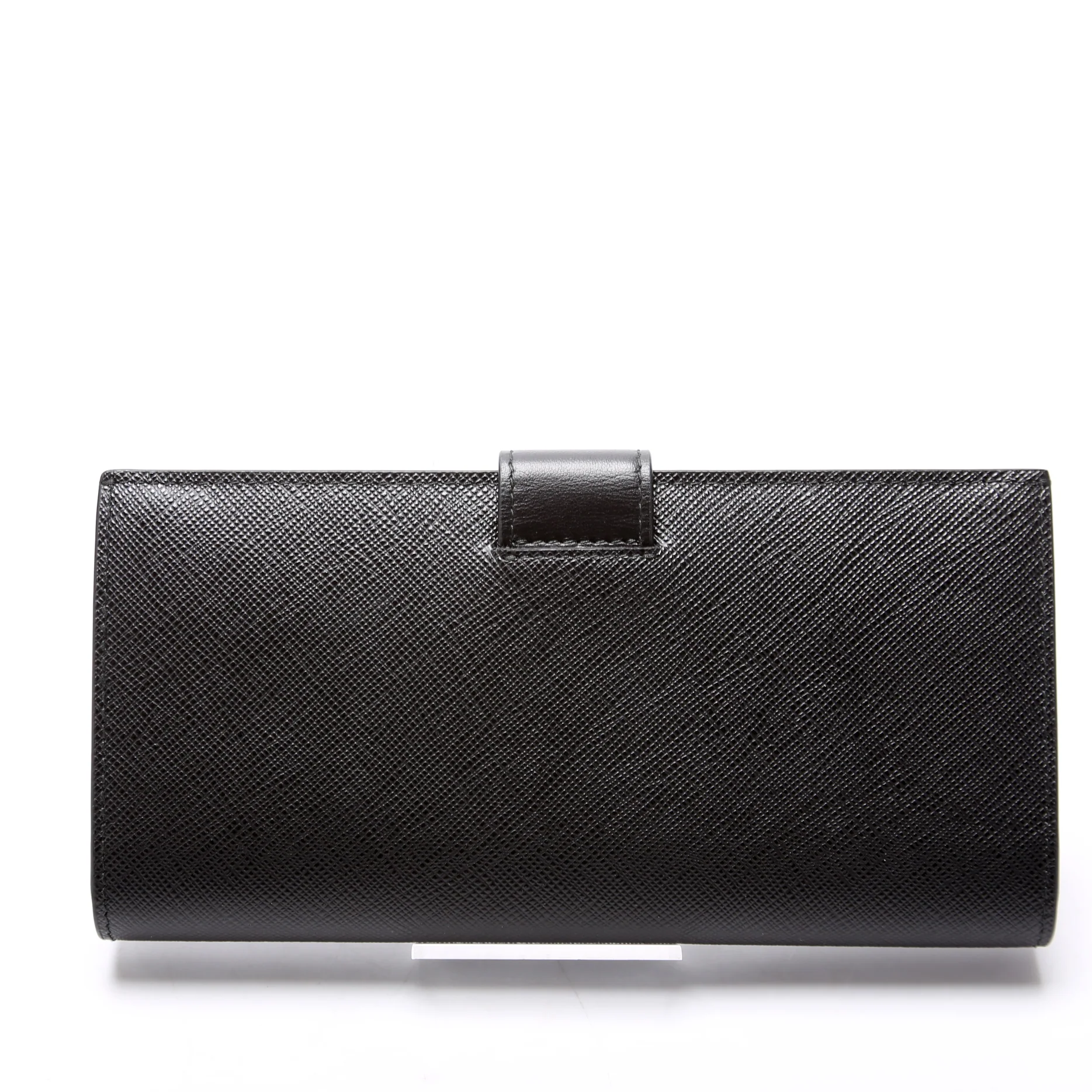 Saffiano Triangle Logo Large Wallet Black - Image 3