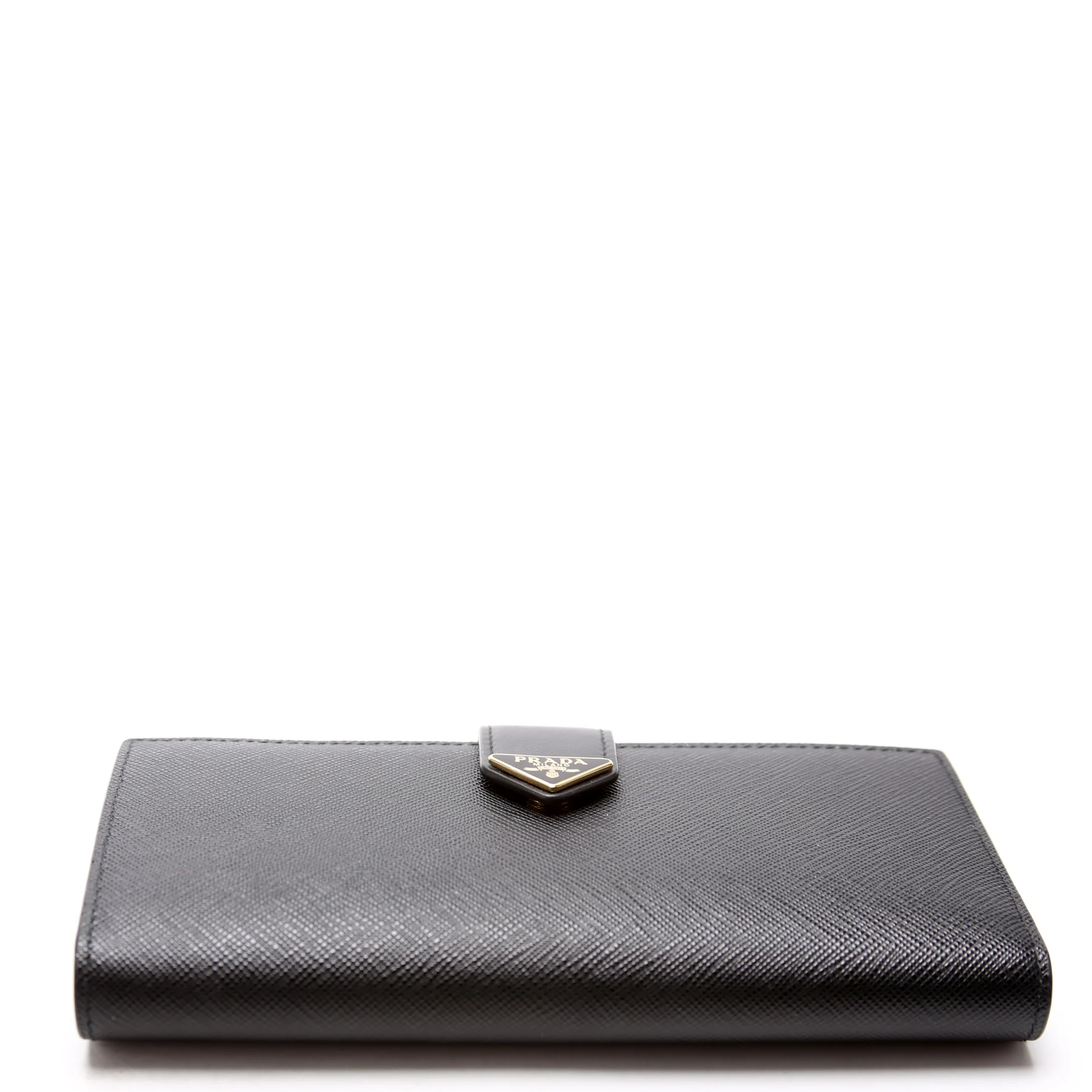 Saffiano Triangle Logo Large Wallet Black - Image 4
