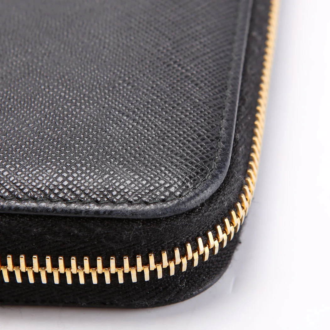 Saffiano Zip Around Wallet 1ML506 Black - Image 7