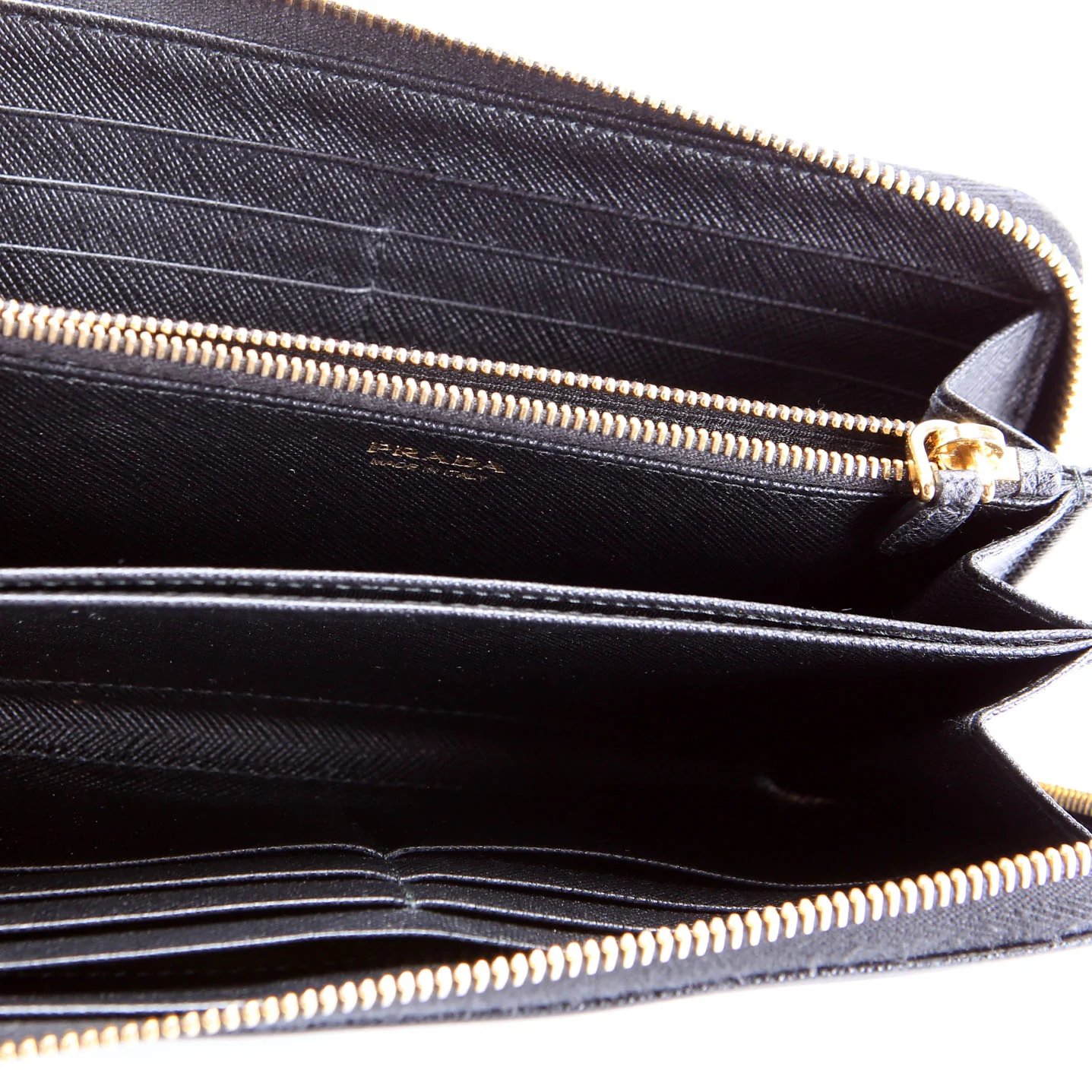 Saffiano Zip Around Wallet 1ML506 Black - Image 9