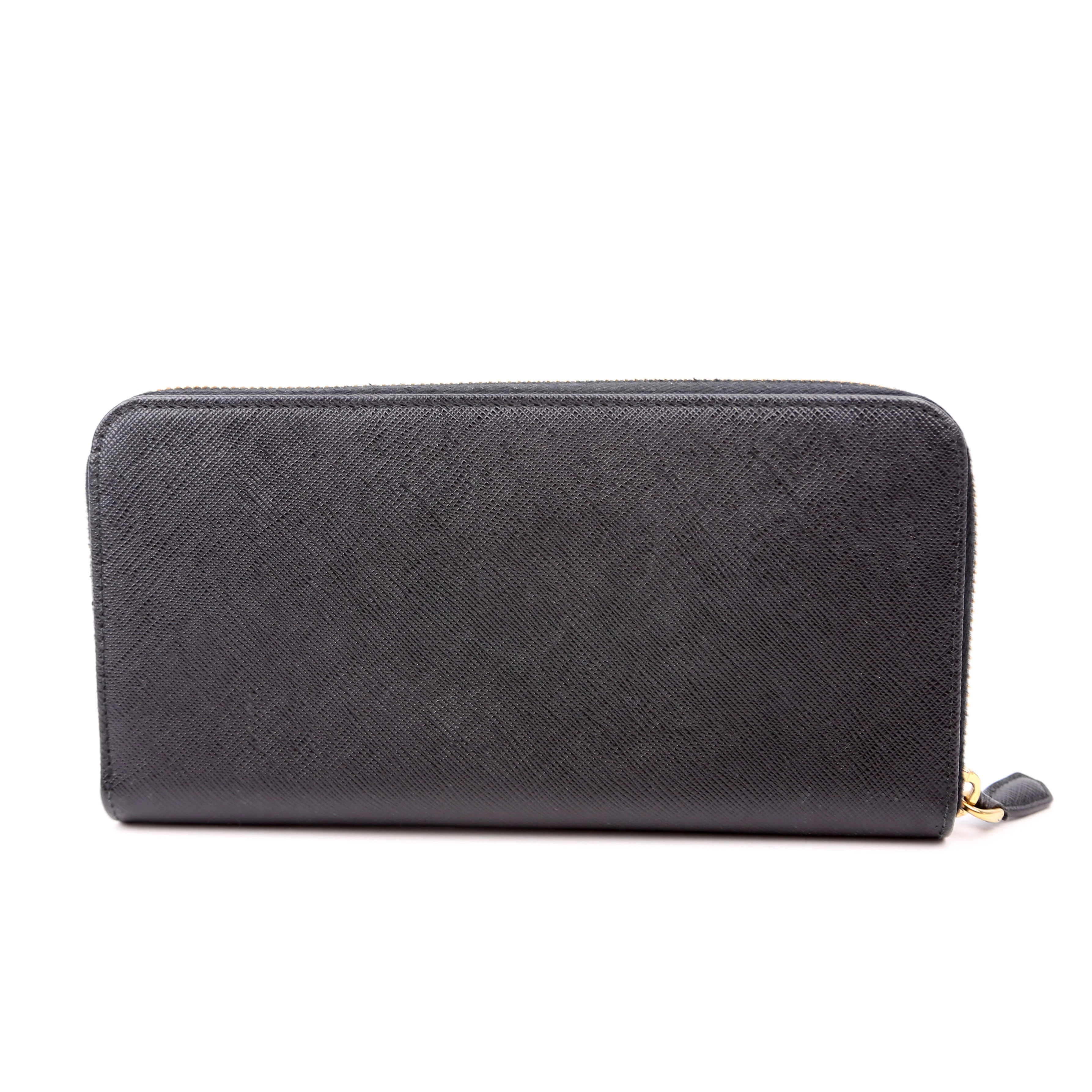 Saffiano Zip Around Wallet Black - Image 2