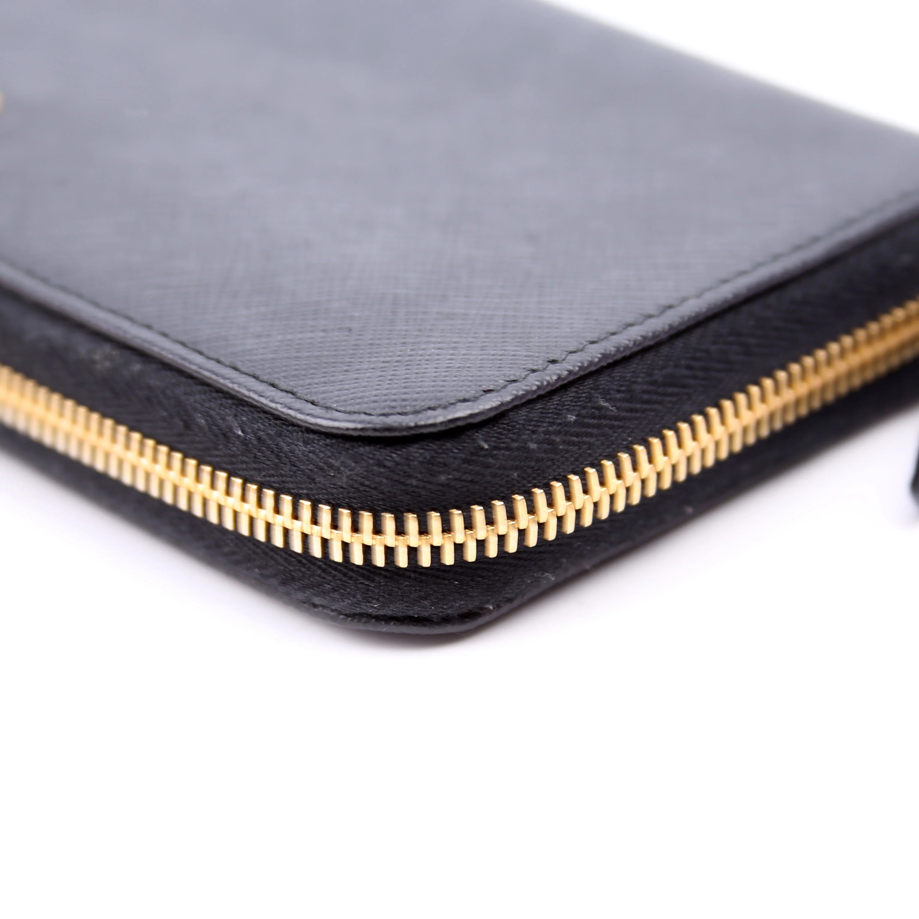 Saffiano Zip Around Wallet Black - Image 9