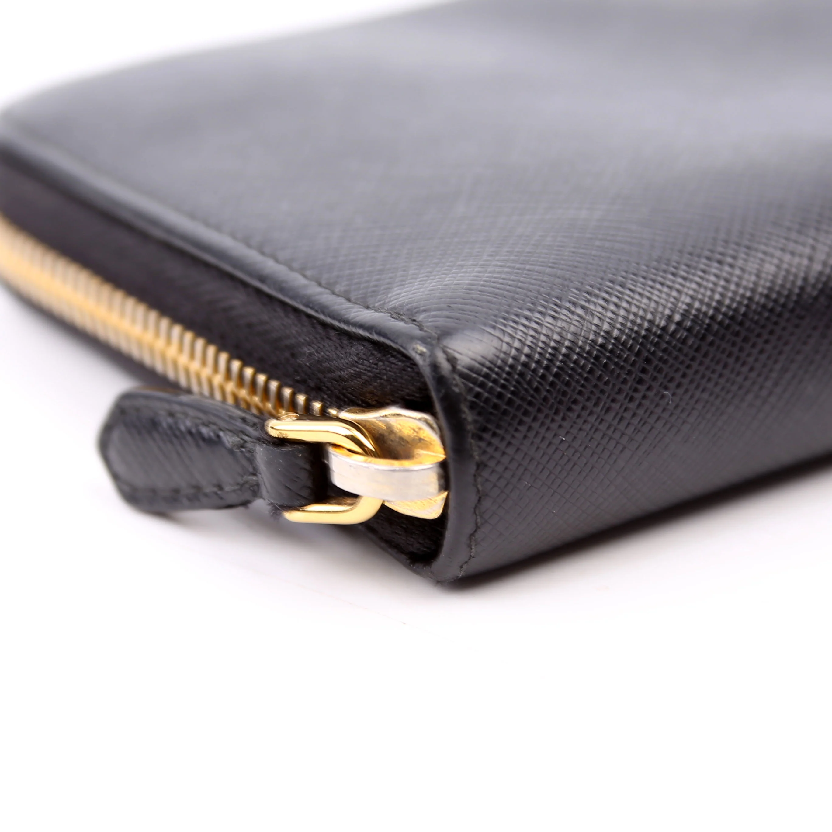 Saffiano Zip Around Wallet Black - Image 6