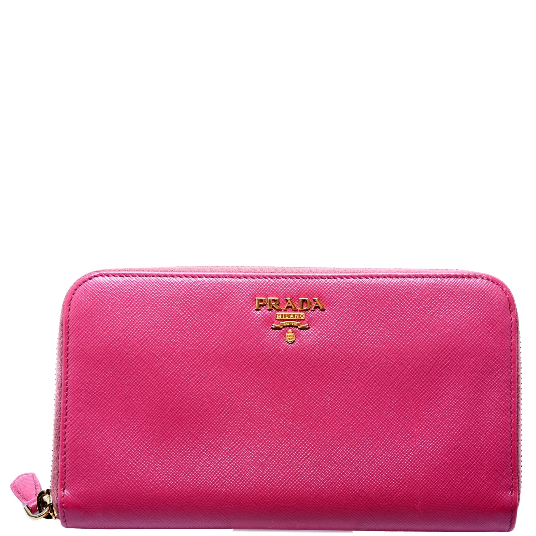 Saffiano Zip Around Wallet Pink