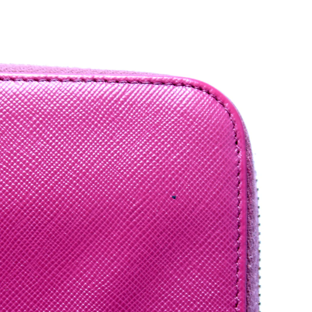 Saffiano Zip Around Wallet Pink - Image 6