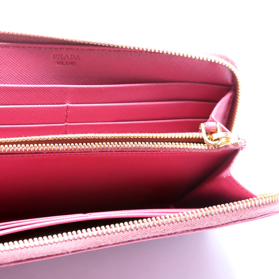 Saffiano Zip Around Wallet Pink - Image 7