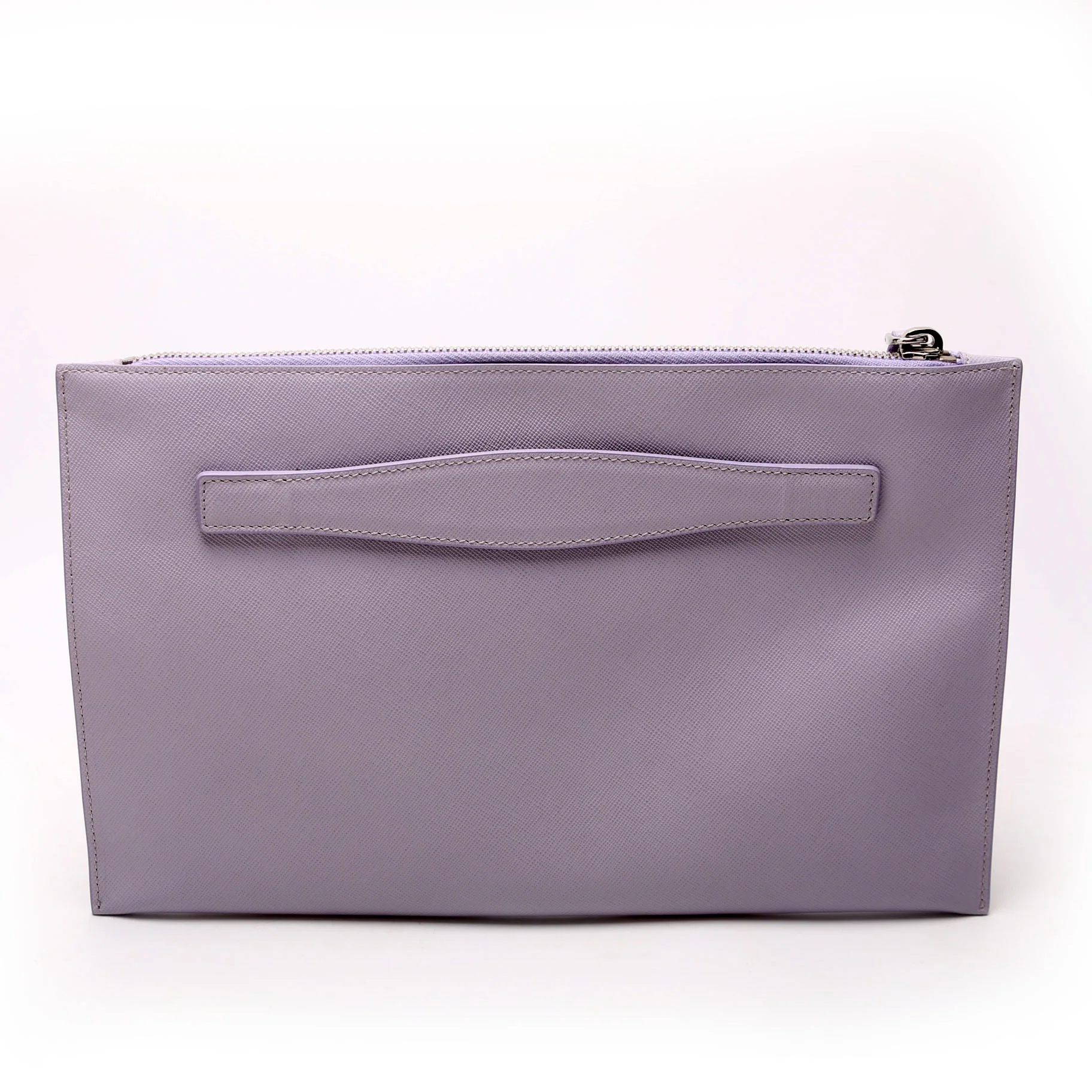 Saffiano Zip Clutch Lavender - Image 3