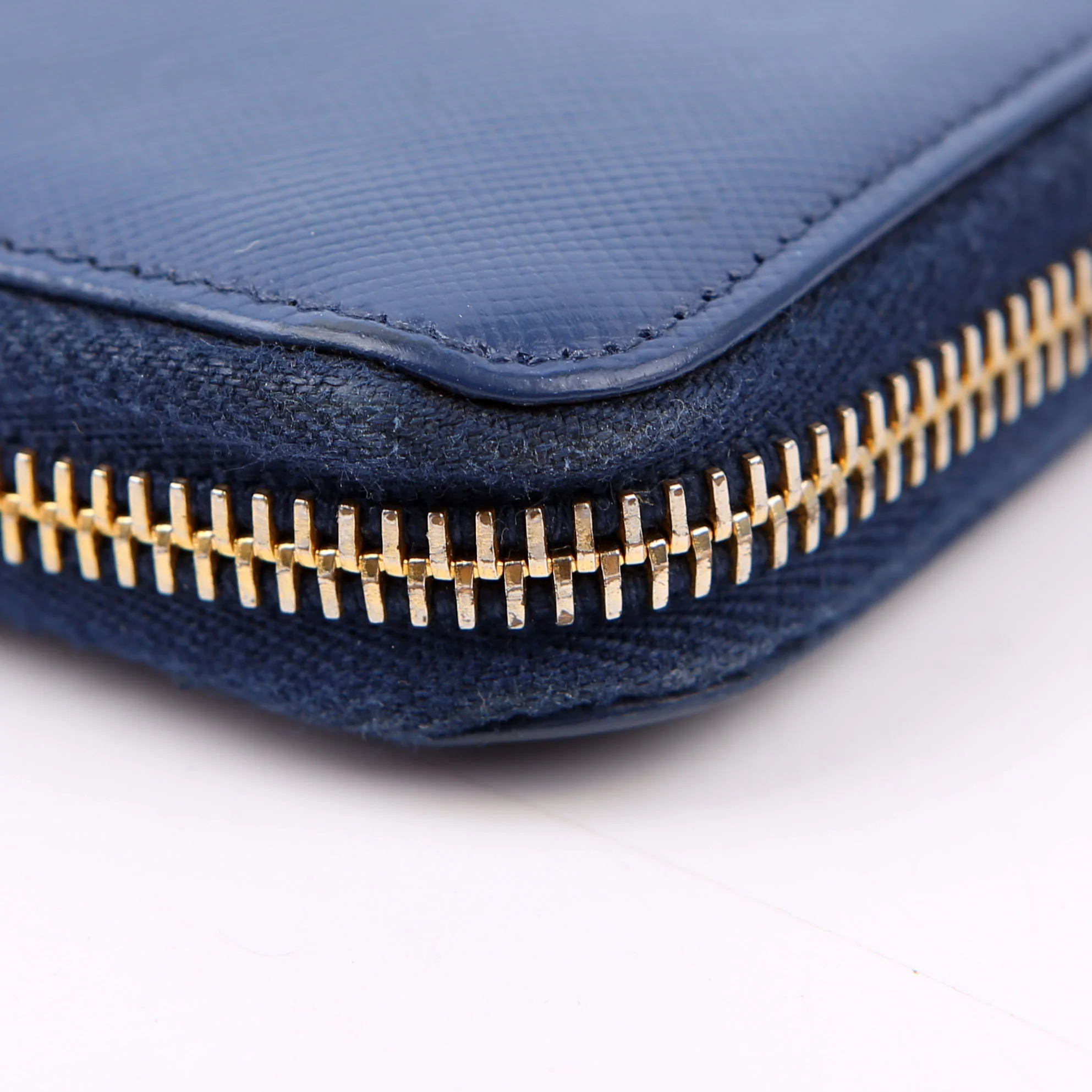 Saffiano Zip Wallet Navy - Image 7
