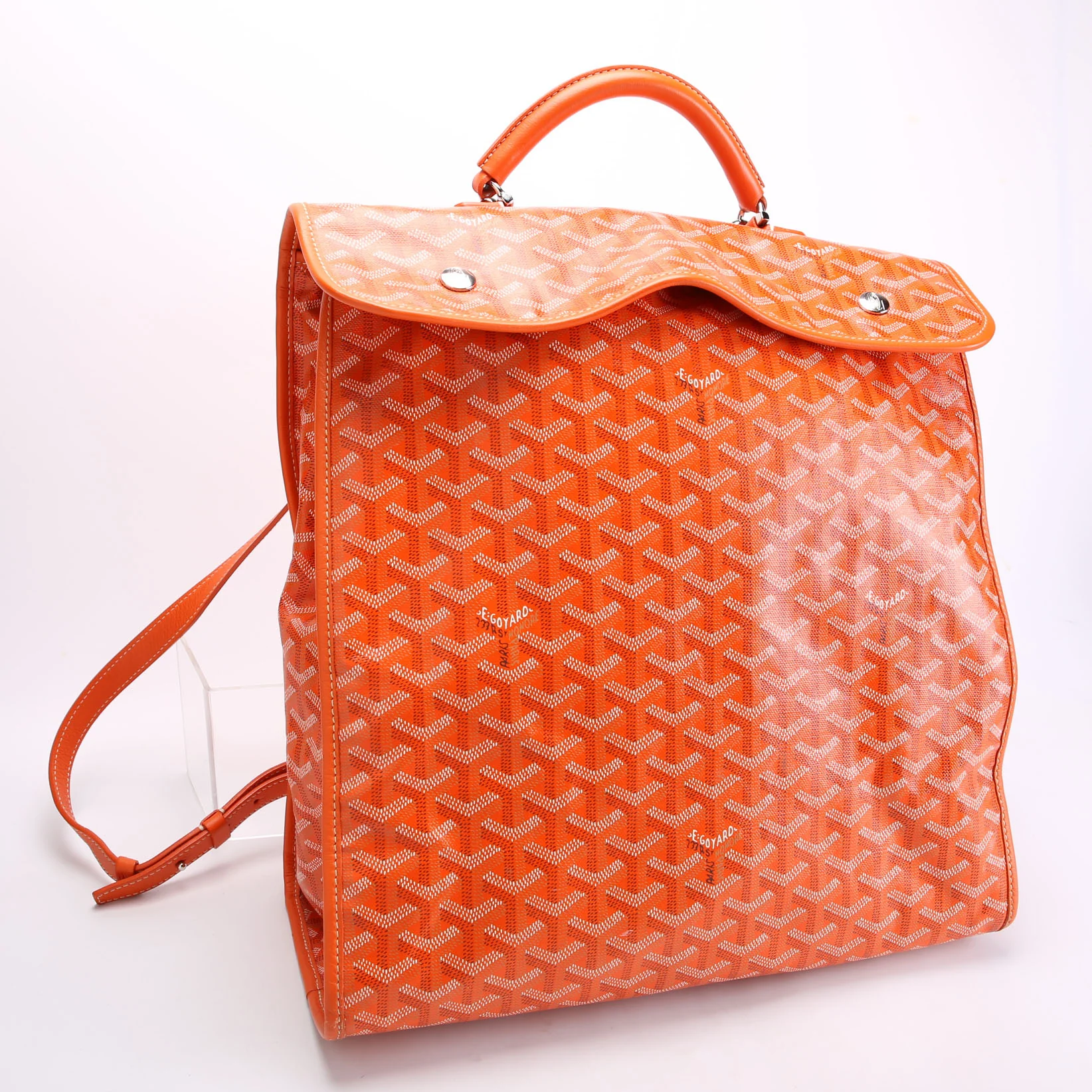 Saint Leger Soft Briefcase Backpack Orange - Image 2