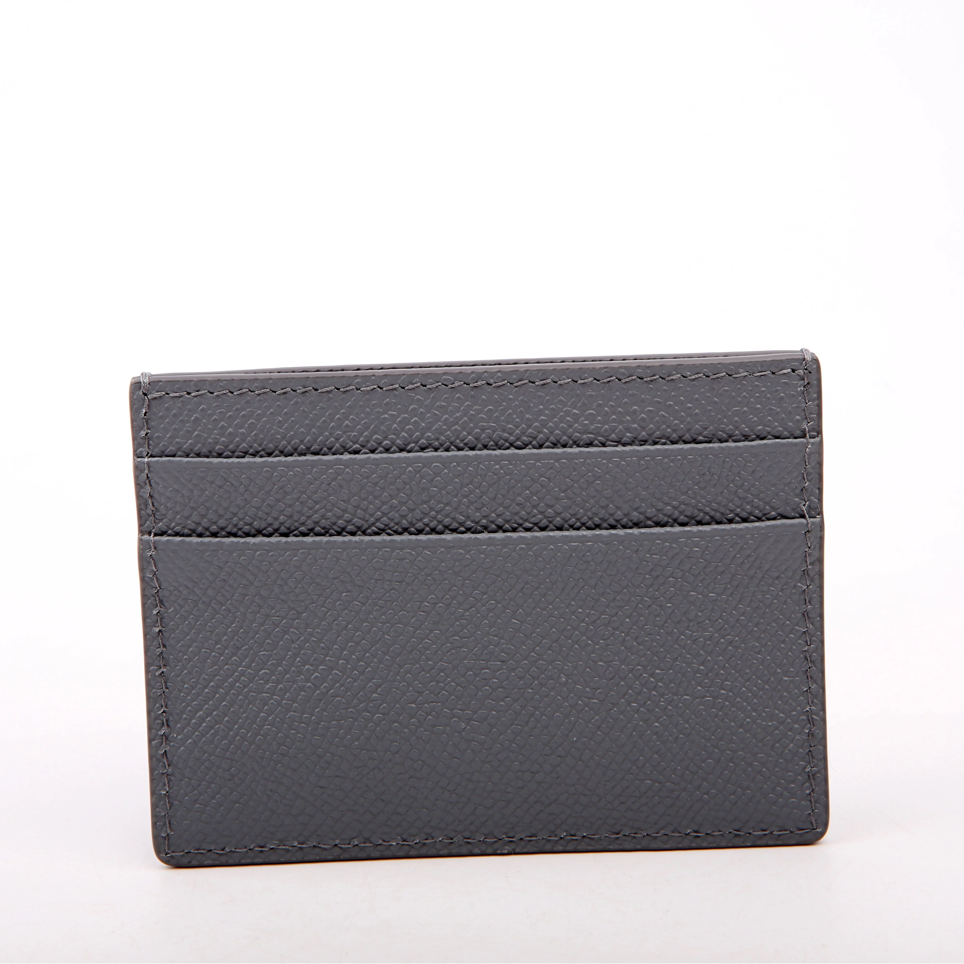 Sandon Grain Leather Card Holder Grey - Image 3